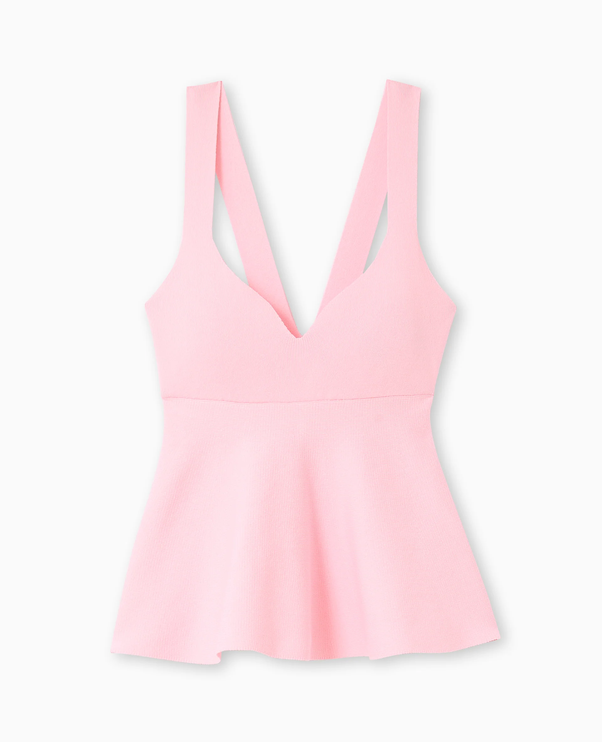 Top peplum en maille serrée encolure cœur - Image 4