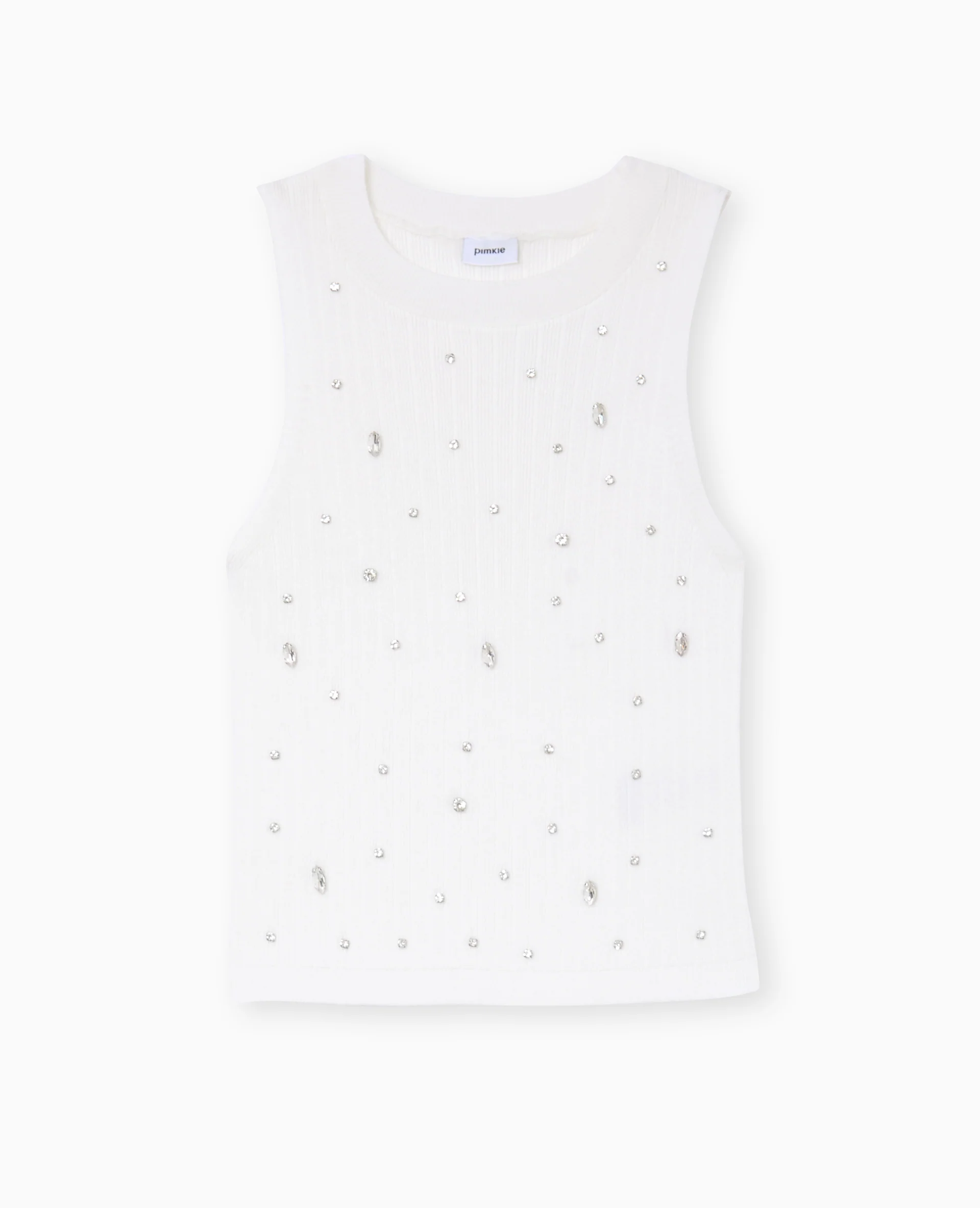 Top sans manches en maille avec strass - Image 4