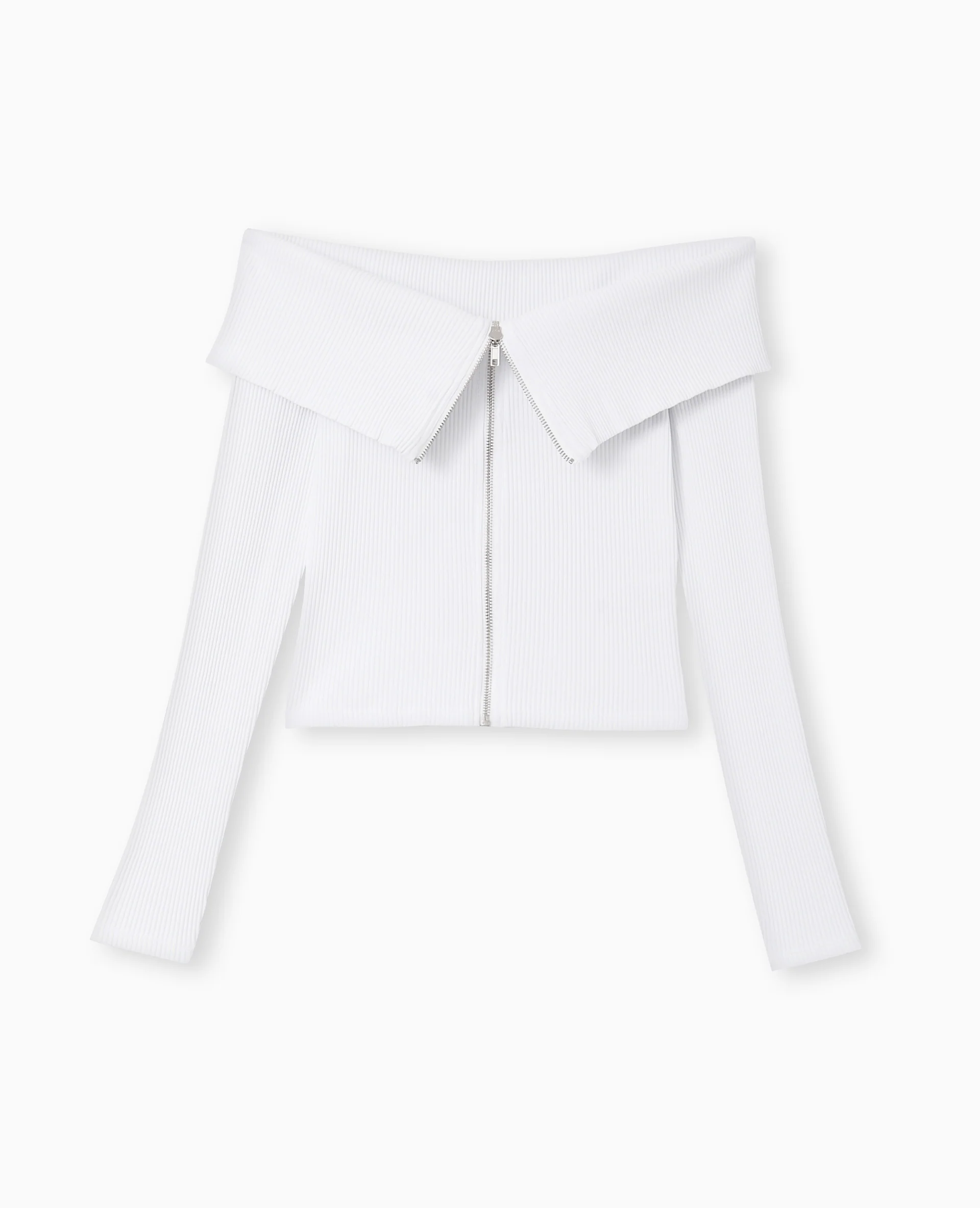 Top zippé encolure Bardot - Image 4