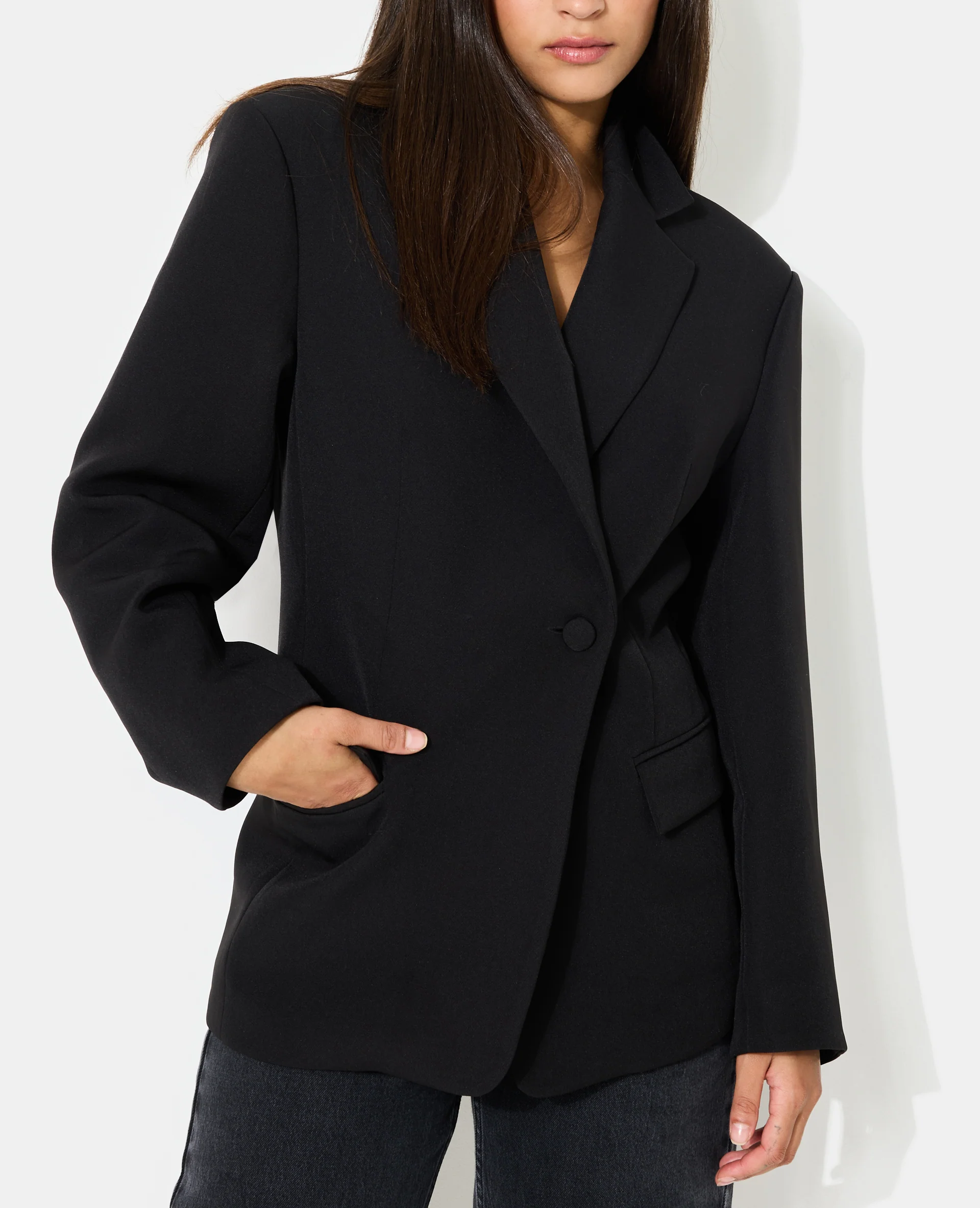 Veste blazer cintrée avec épaulettes - Image 7