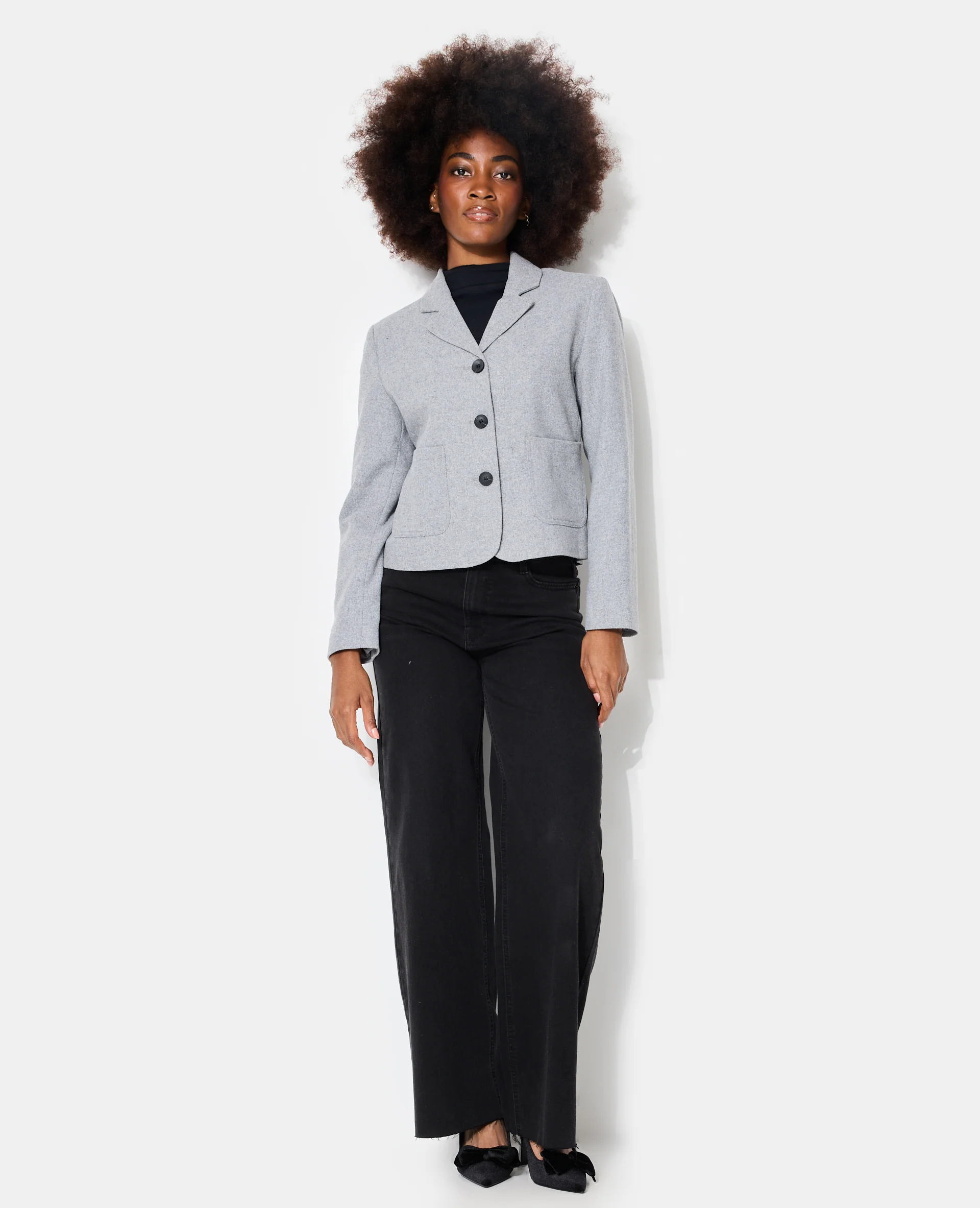 Veste blazer cintrée avec laine - Image 8