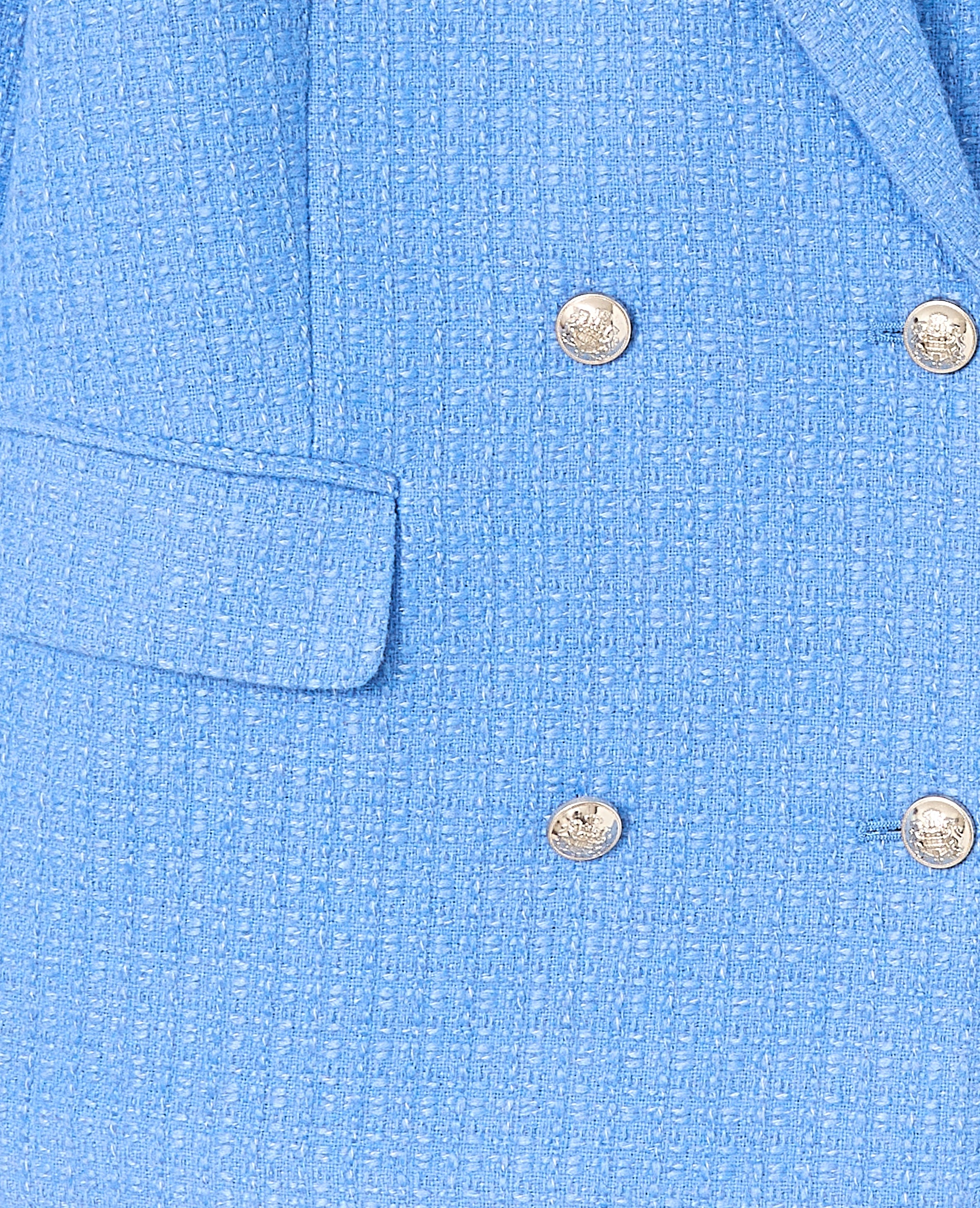 Veste blazer en tweed avec boutons écussons - Image 8