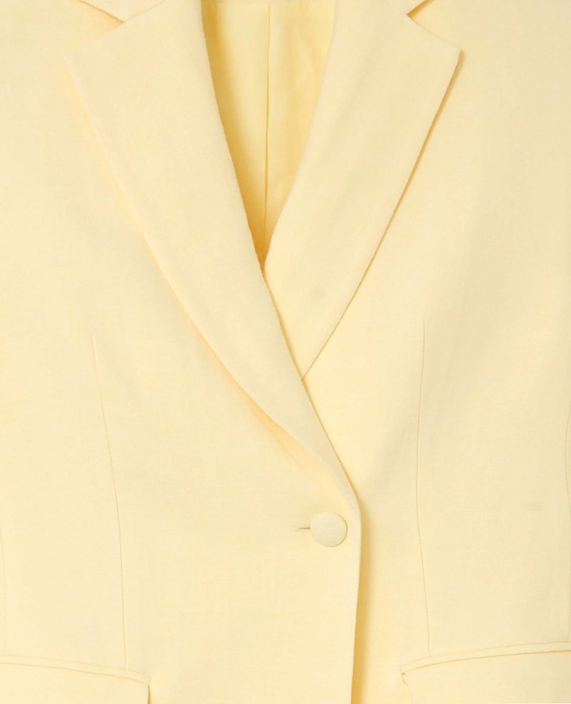 Veste blazer long et cintré en tissu effet lin - Image 9