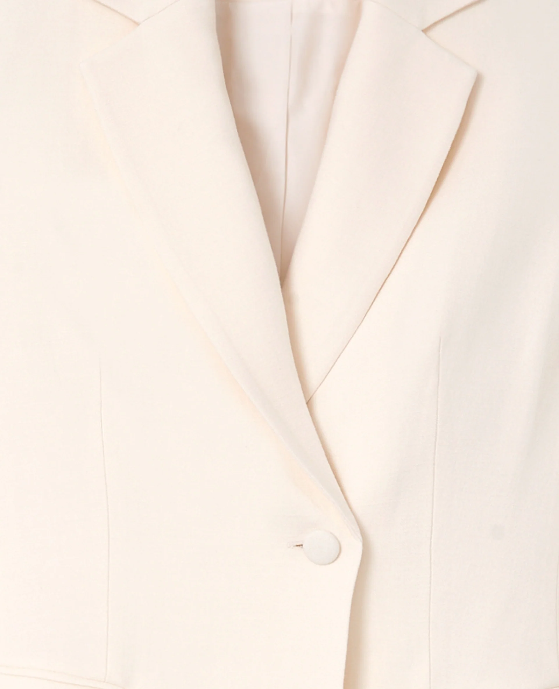 Veste blazer long et cintré en tissu effet lin - Image 9