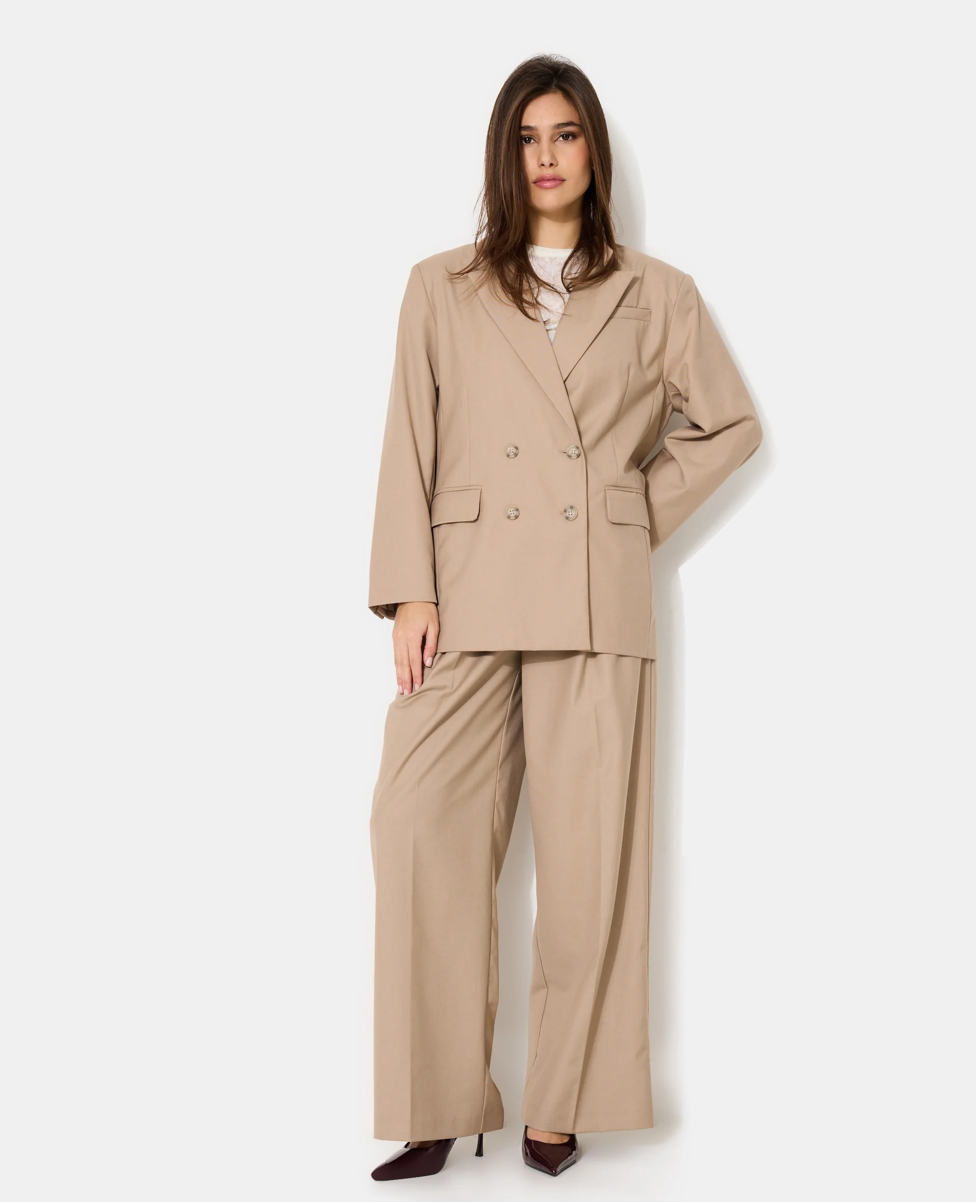 Veste blazer oversize avec double boutonnage - Image 3