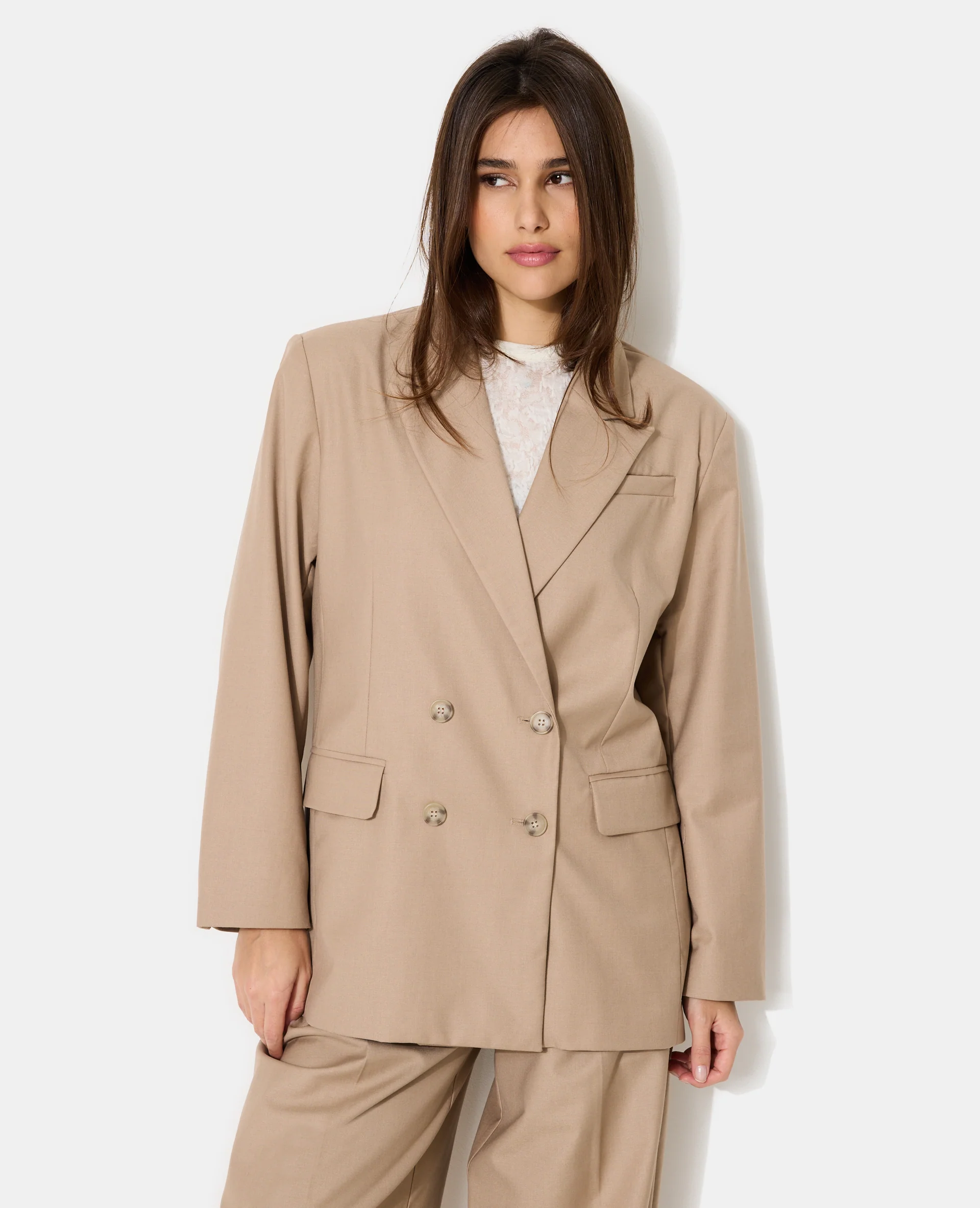 Veste blazer oversize avec double boutonnage - Image 5