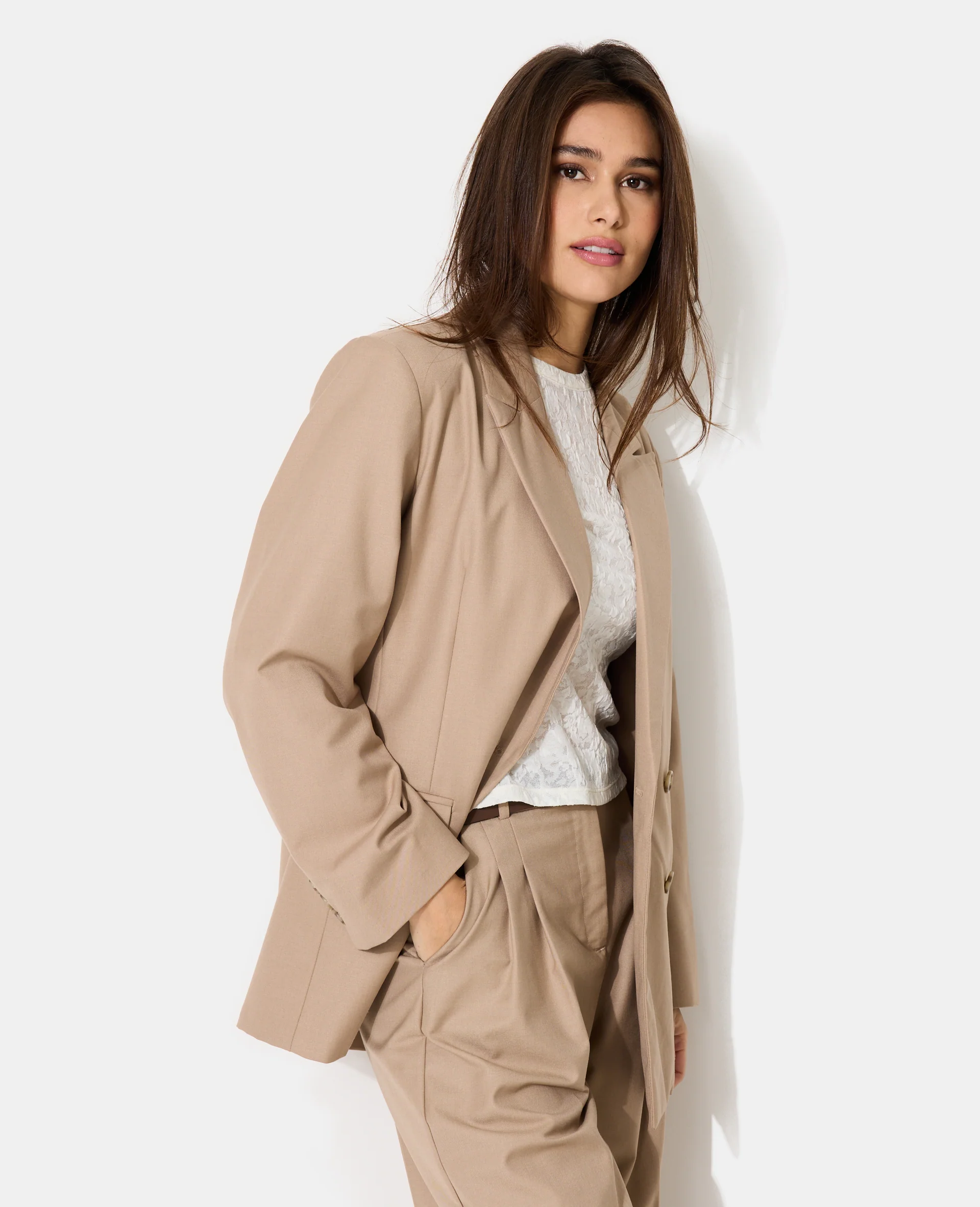 Veste blazer oversize avec double boutonnage - Image 7