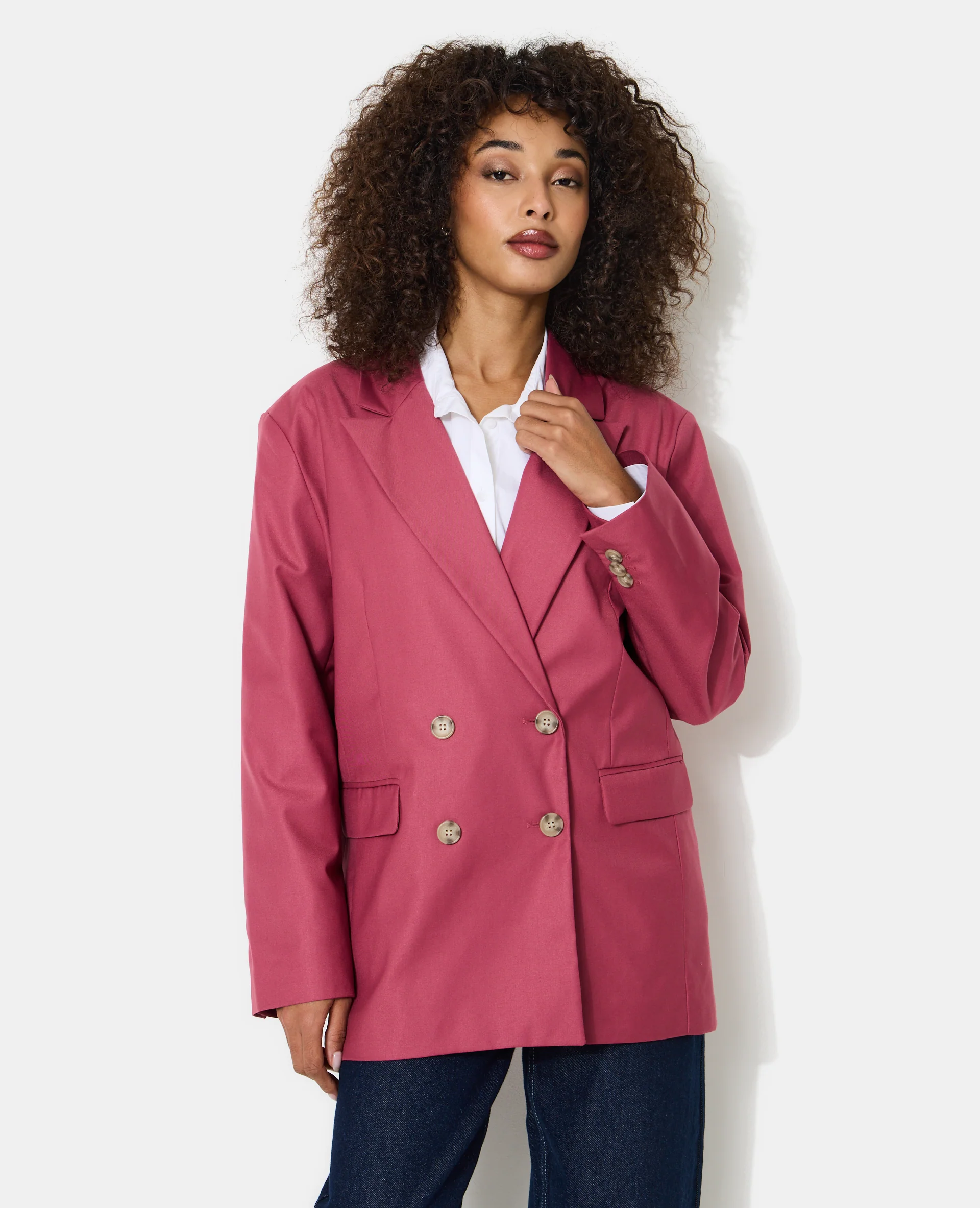 Veste blazer oversize avec double boutonnage