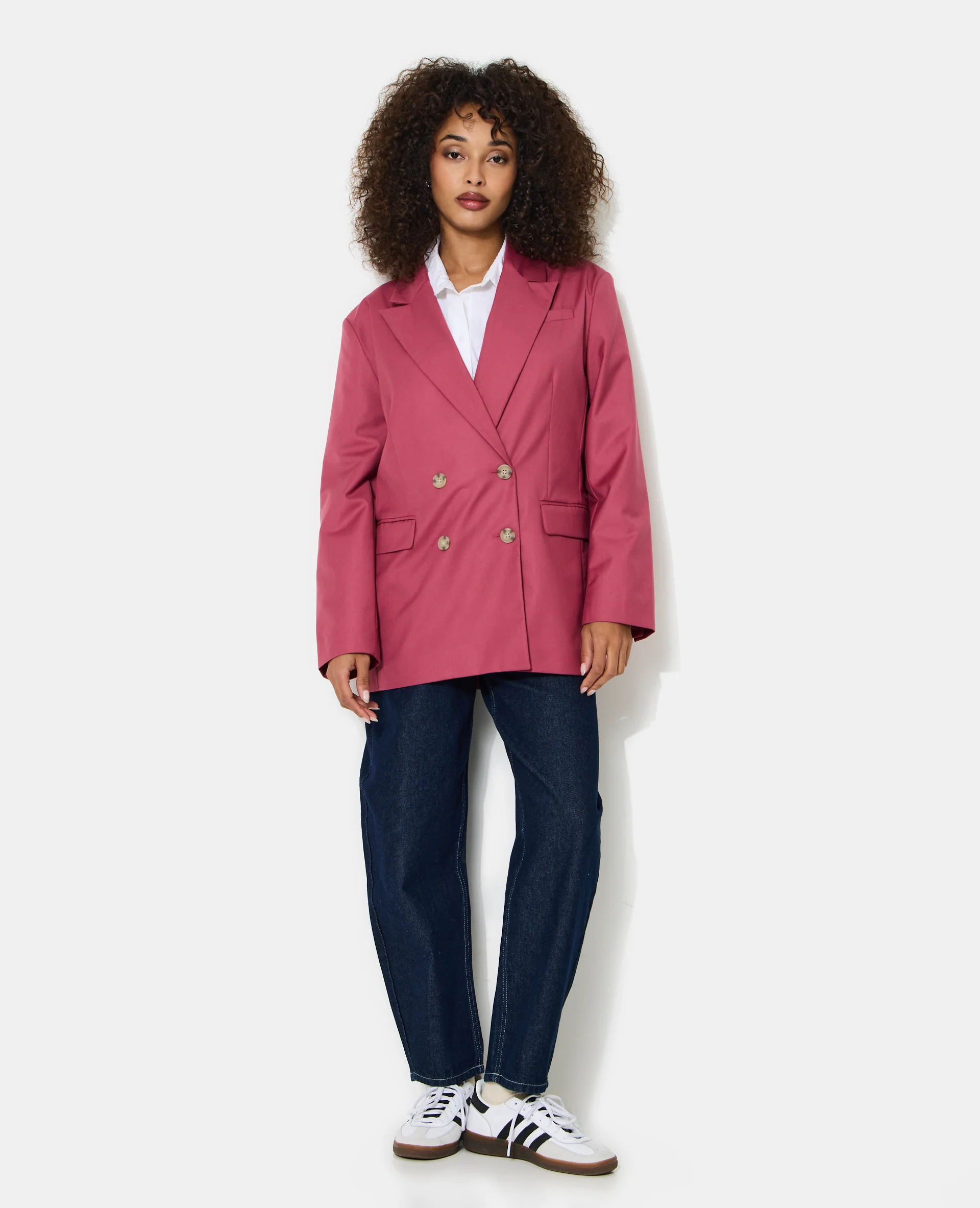 Veste blazer oversize avec double boutonnage - Image 3