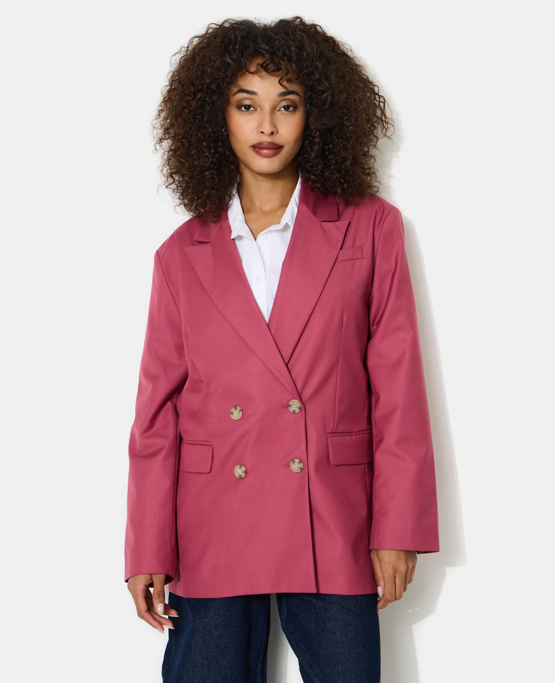 Veste blazer oversize avec double boutonnage - Image 5