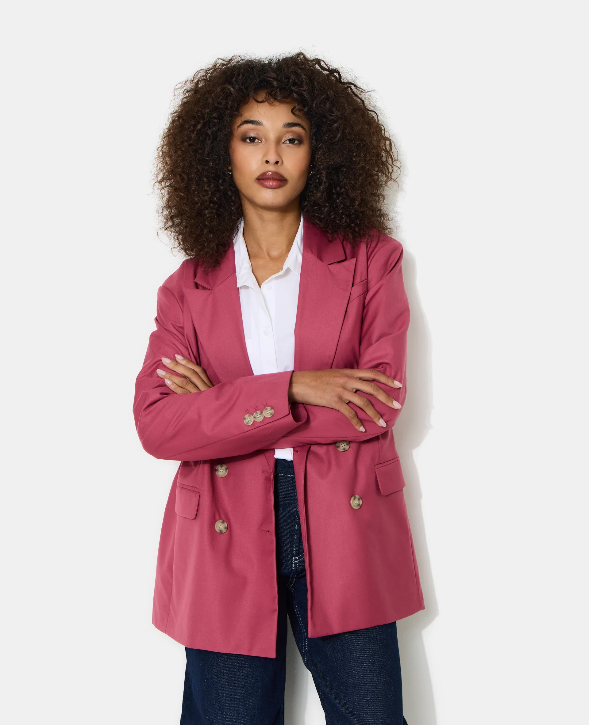 Veste blazer oversize avec double boutonnage - Image 7