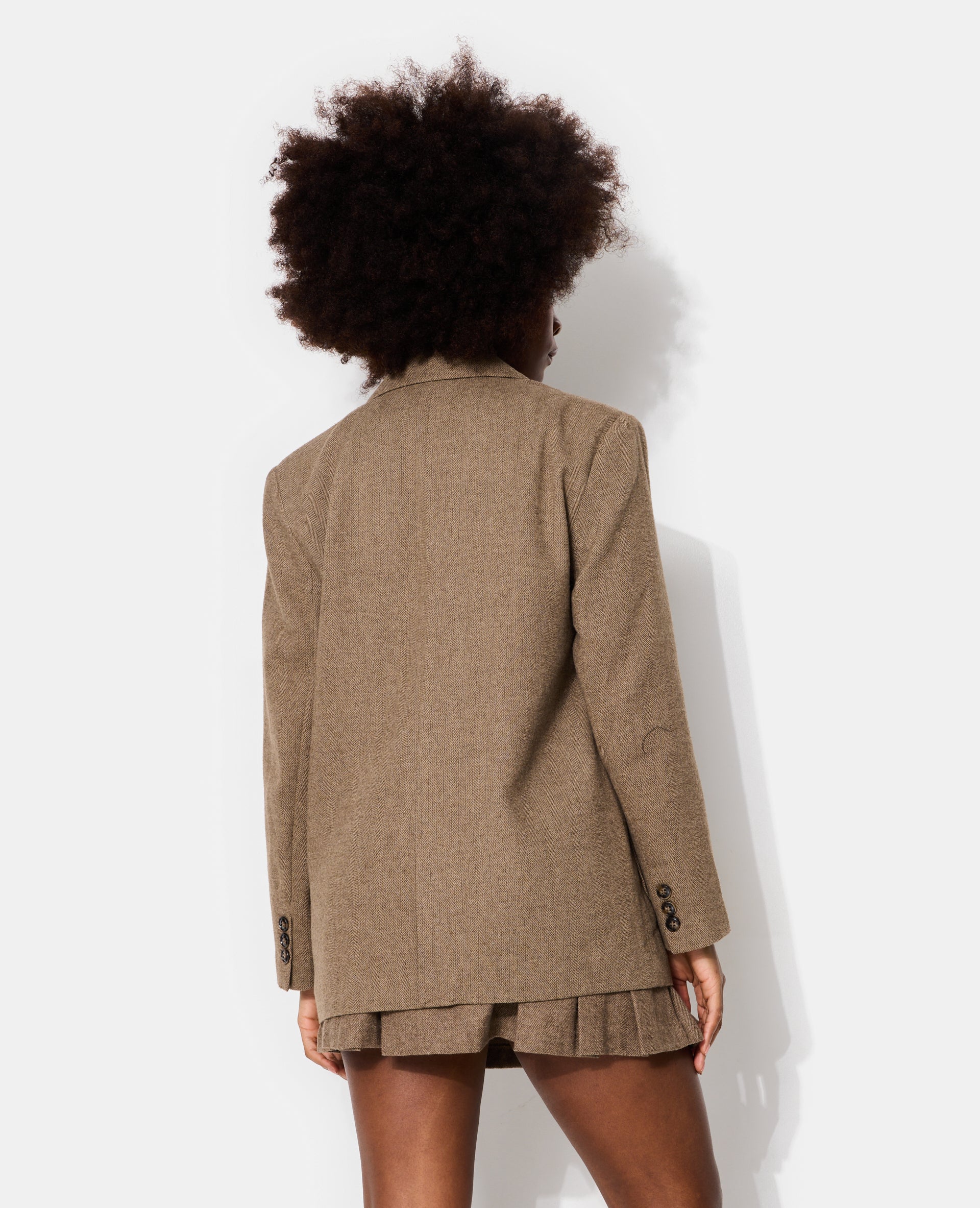 Veste blazer oversize motif chevrons - Image 6