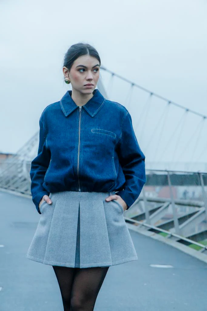 Veste boule en jean