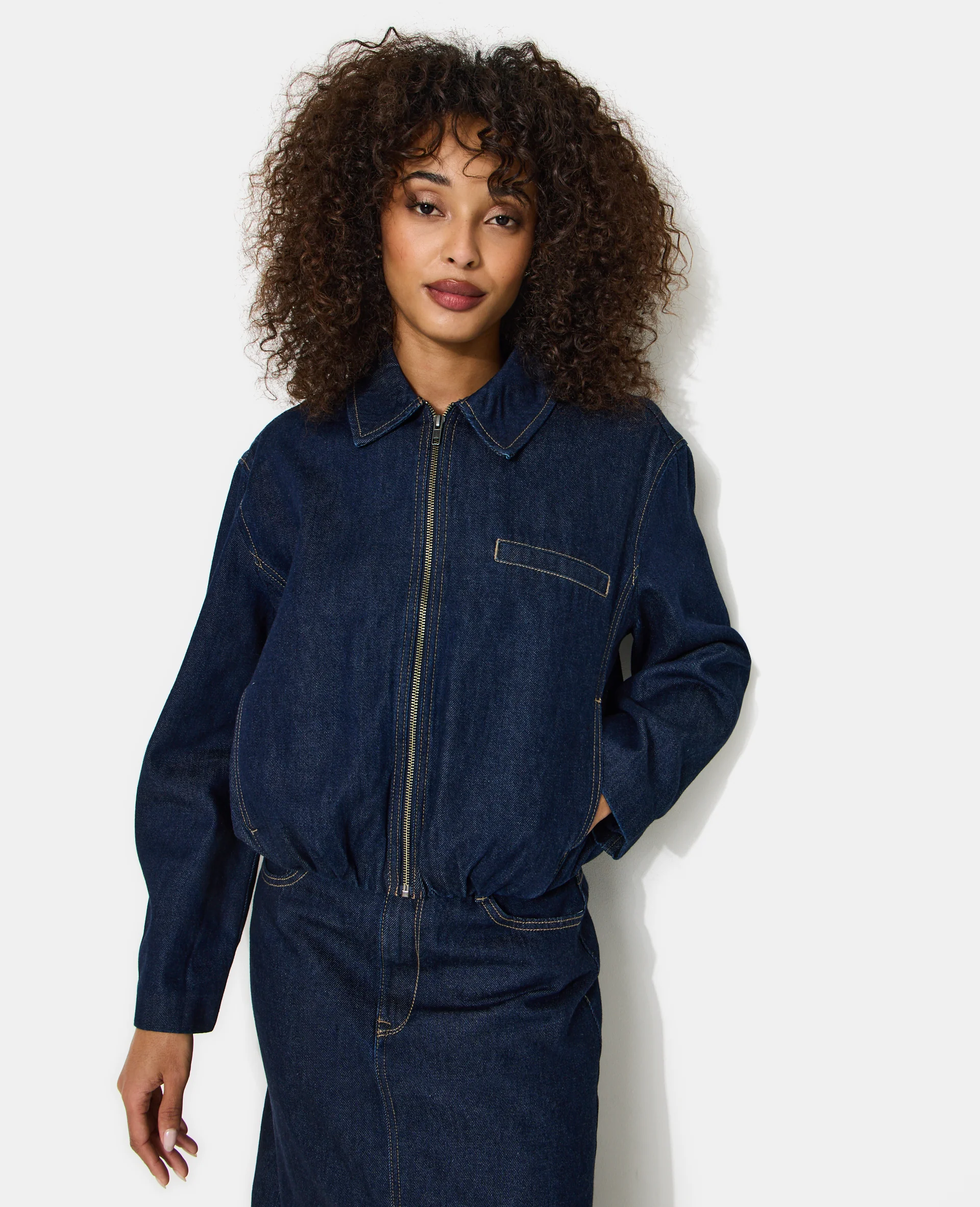 Veste boule en jean - Image 5
