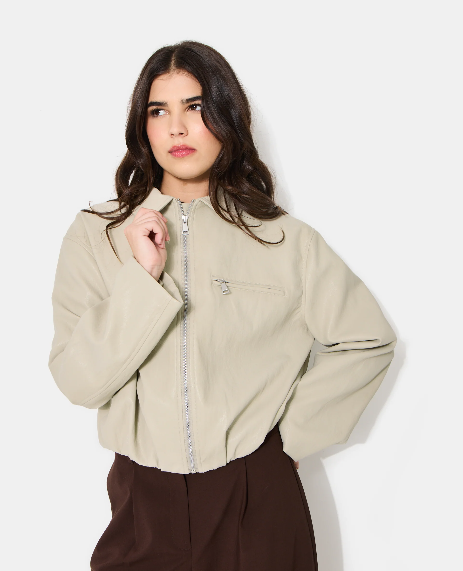 Veste boule en simili - Image 7
