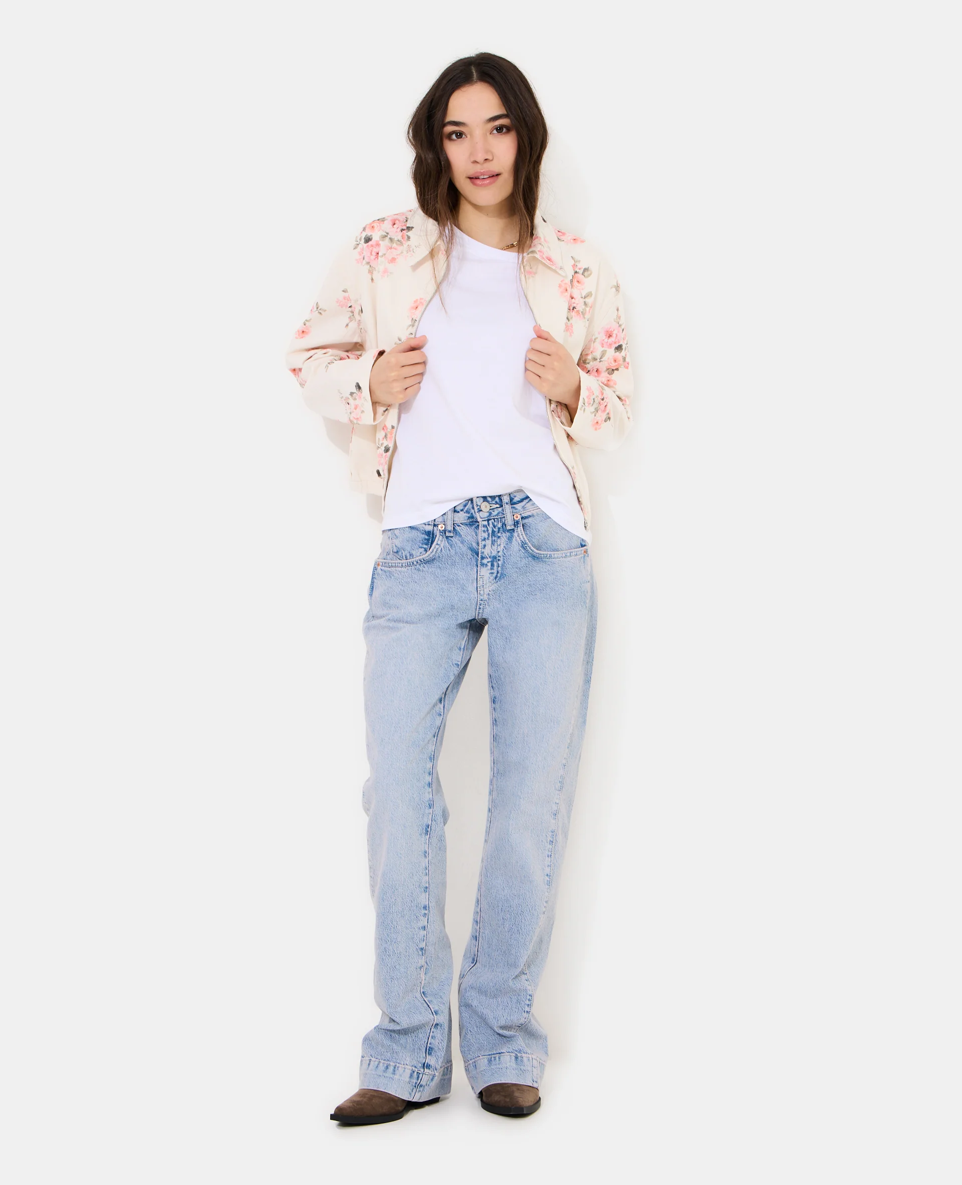 Veste boule en toile motif fleurs - Image 5