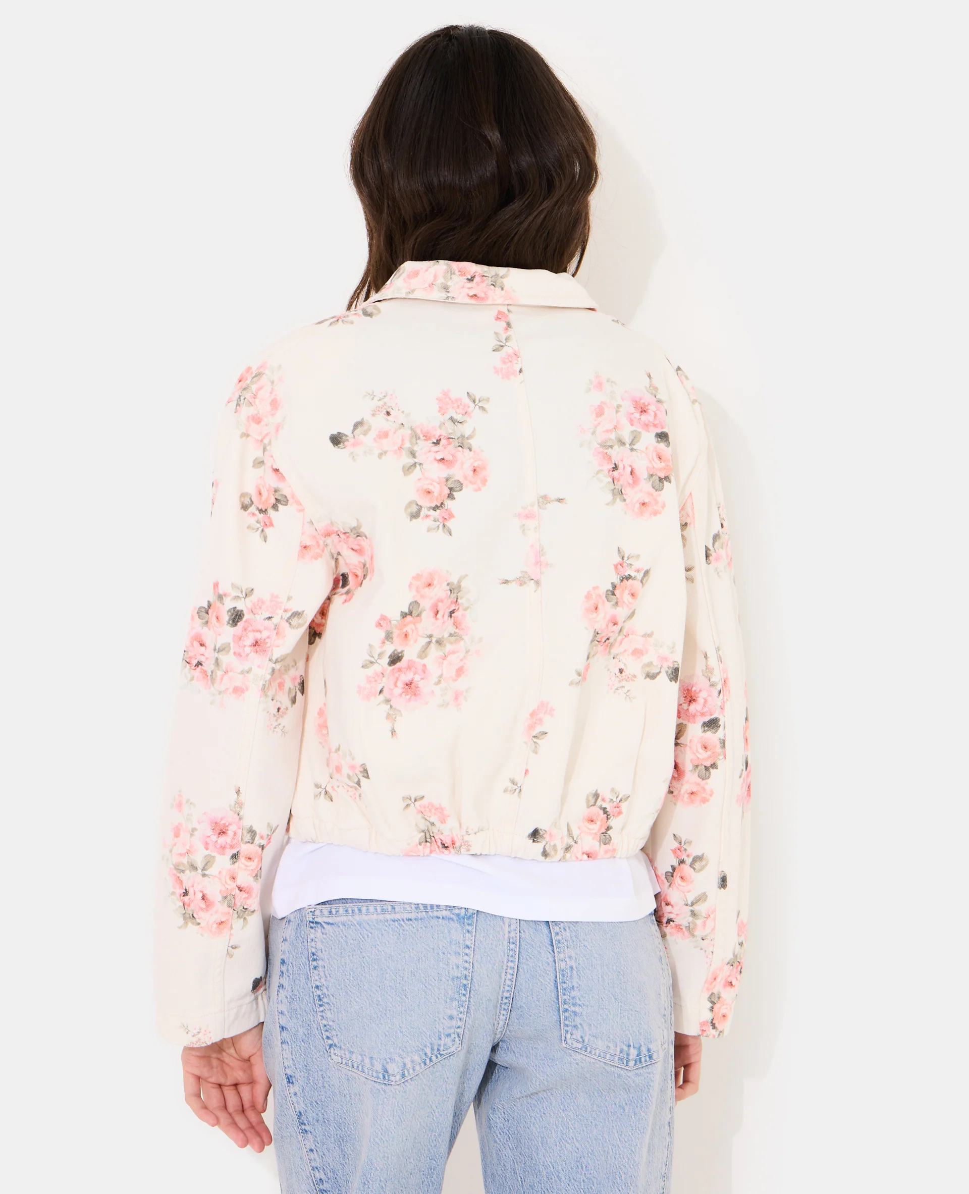 Veste boule en toile motif fleurs - Image 6