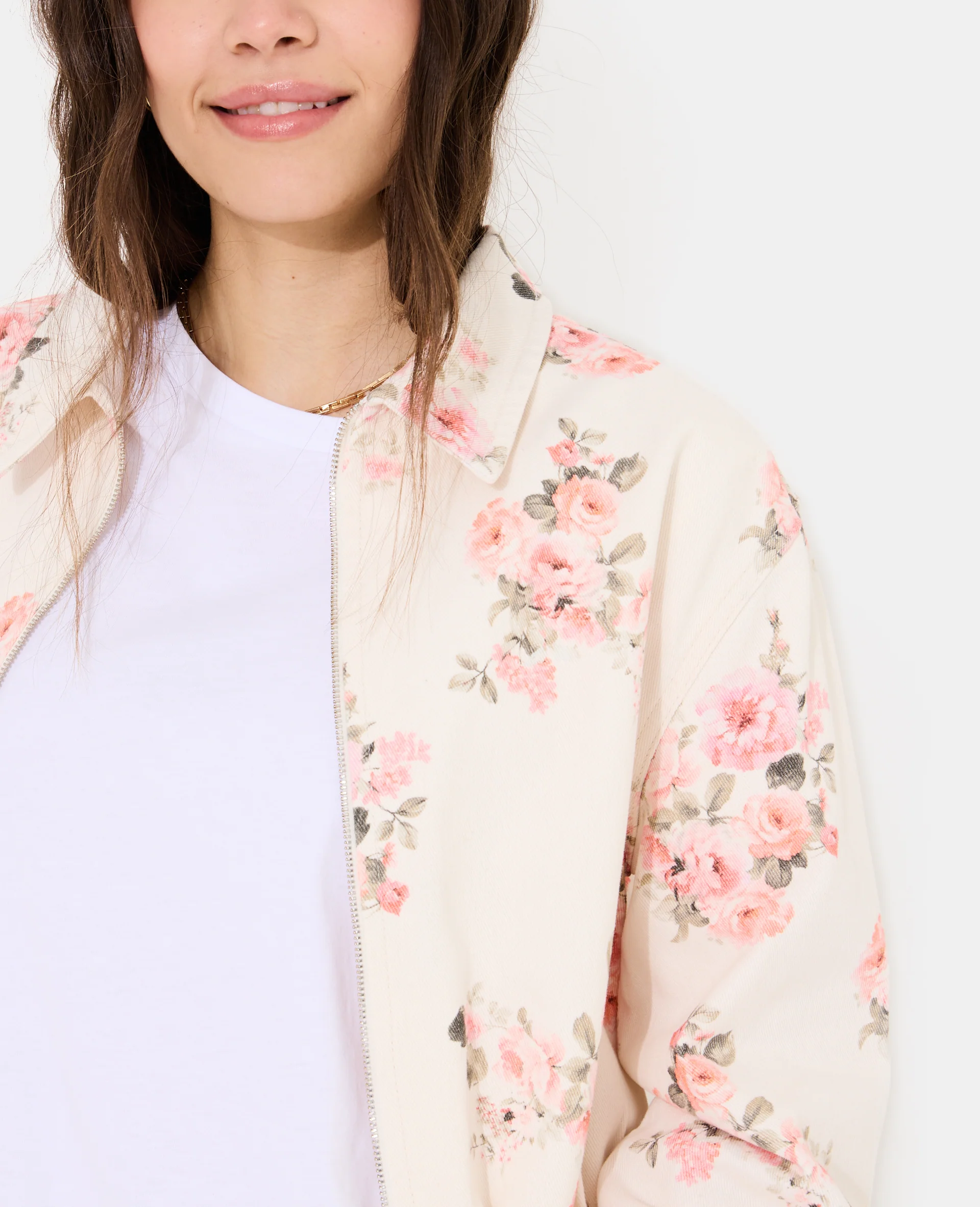 Veste boule en toile motif fleurs - Image 8
