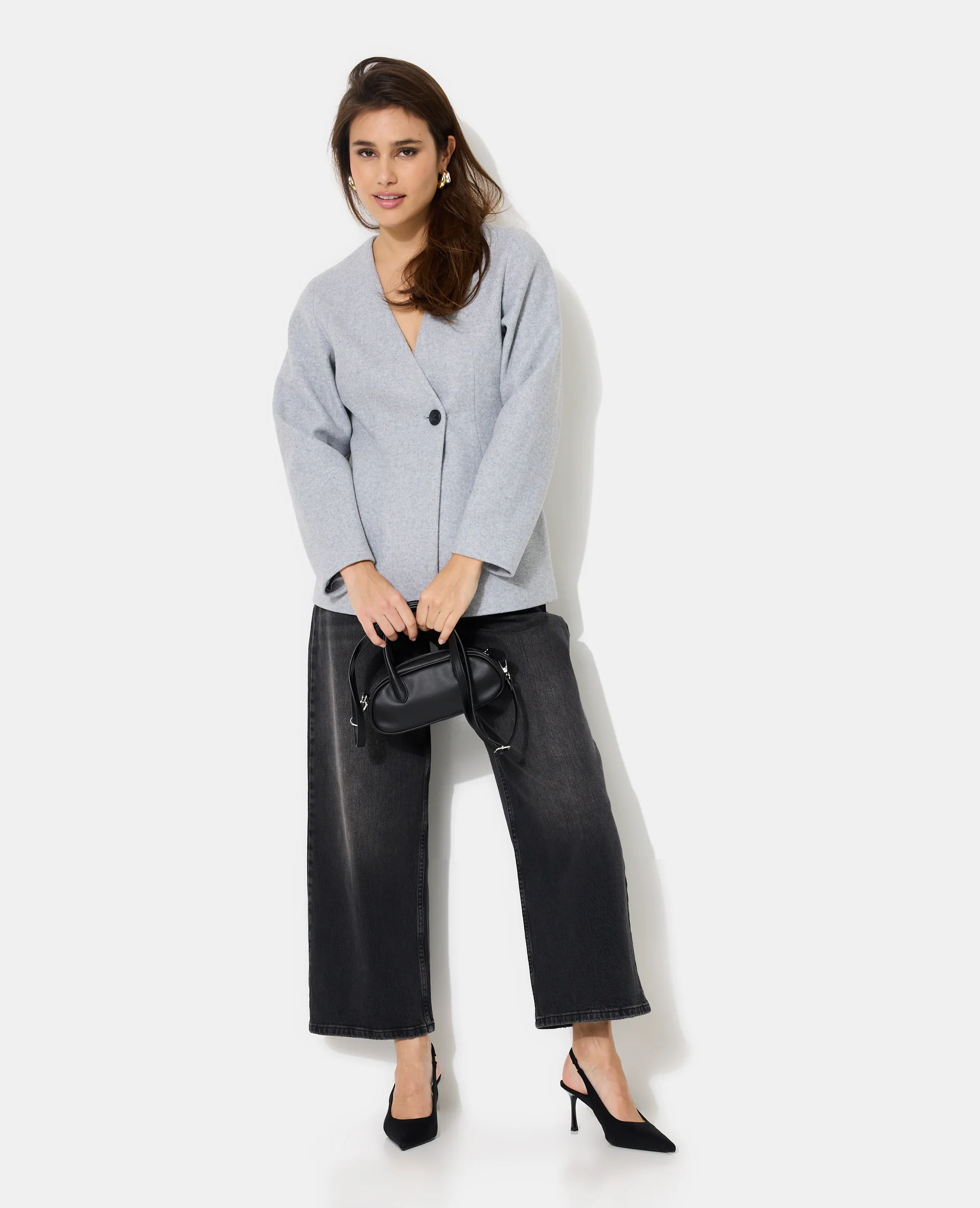 Veste cintrée effet drap de laine - Image 3