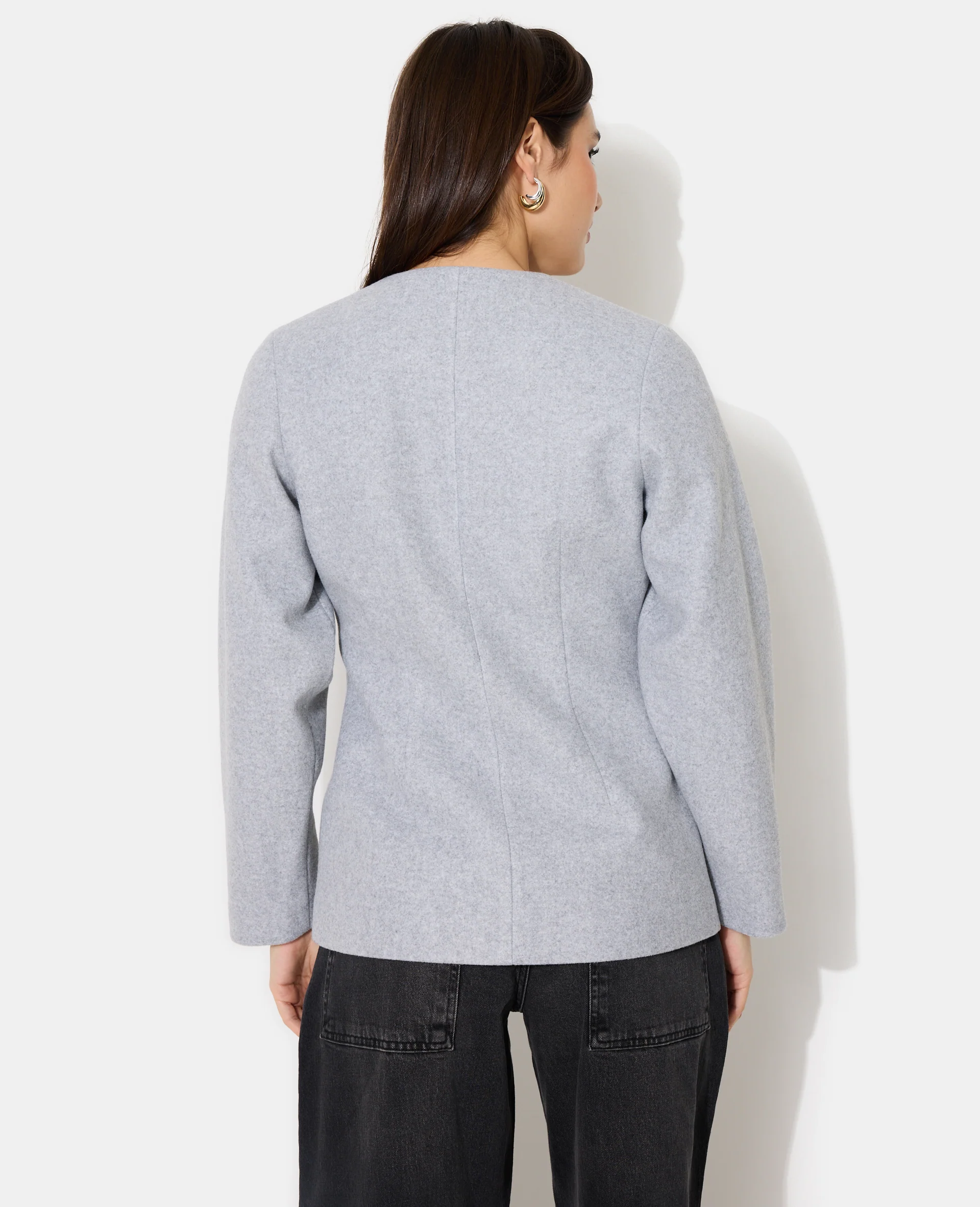 Veste cintrée effet drap de laine - Image 6