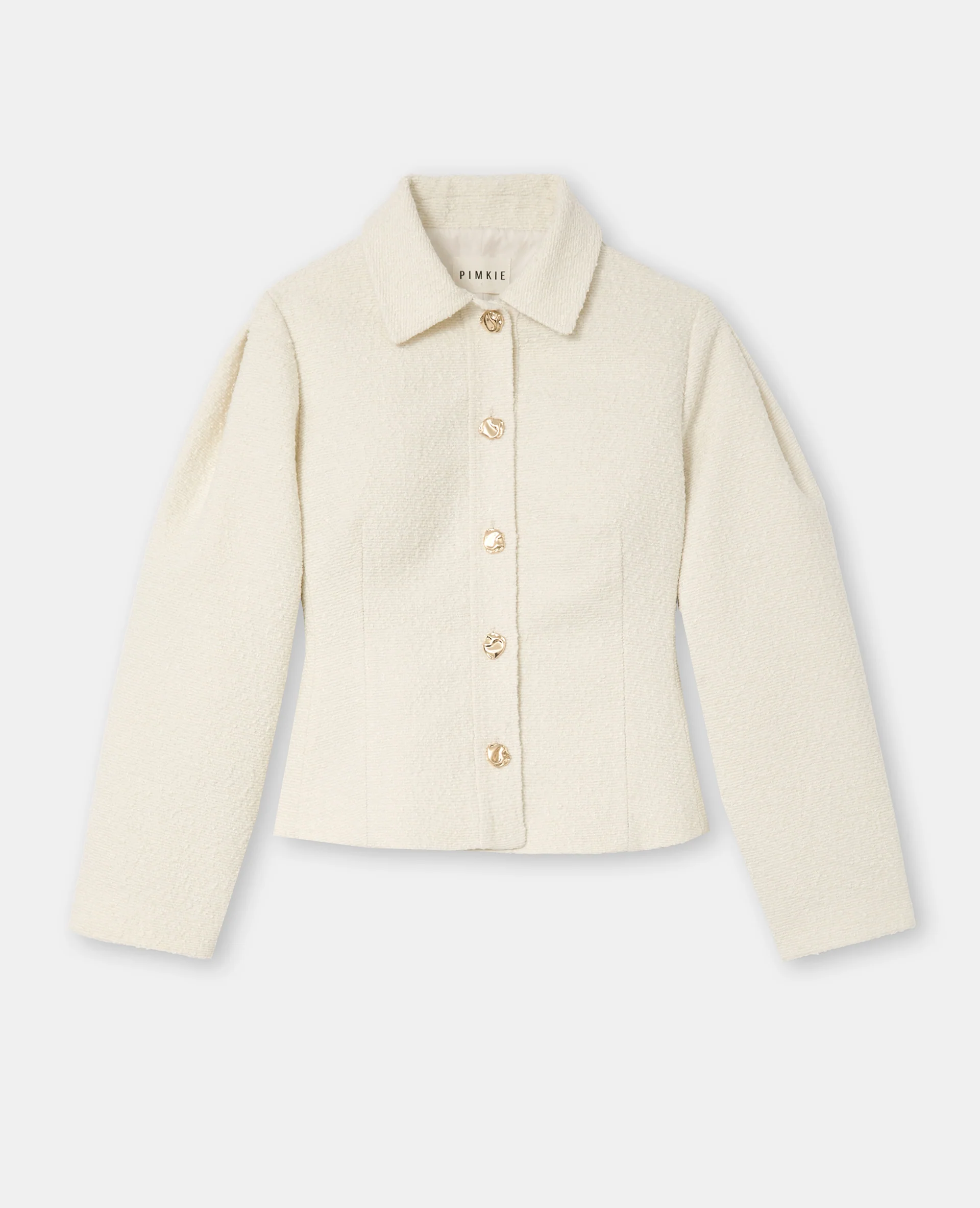 Veste cintrée en tweed avec boutons bijoux - Image 4