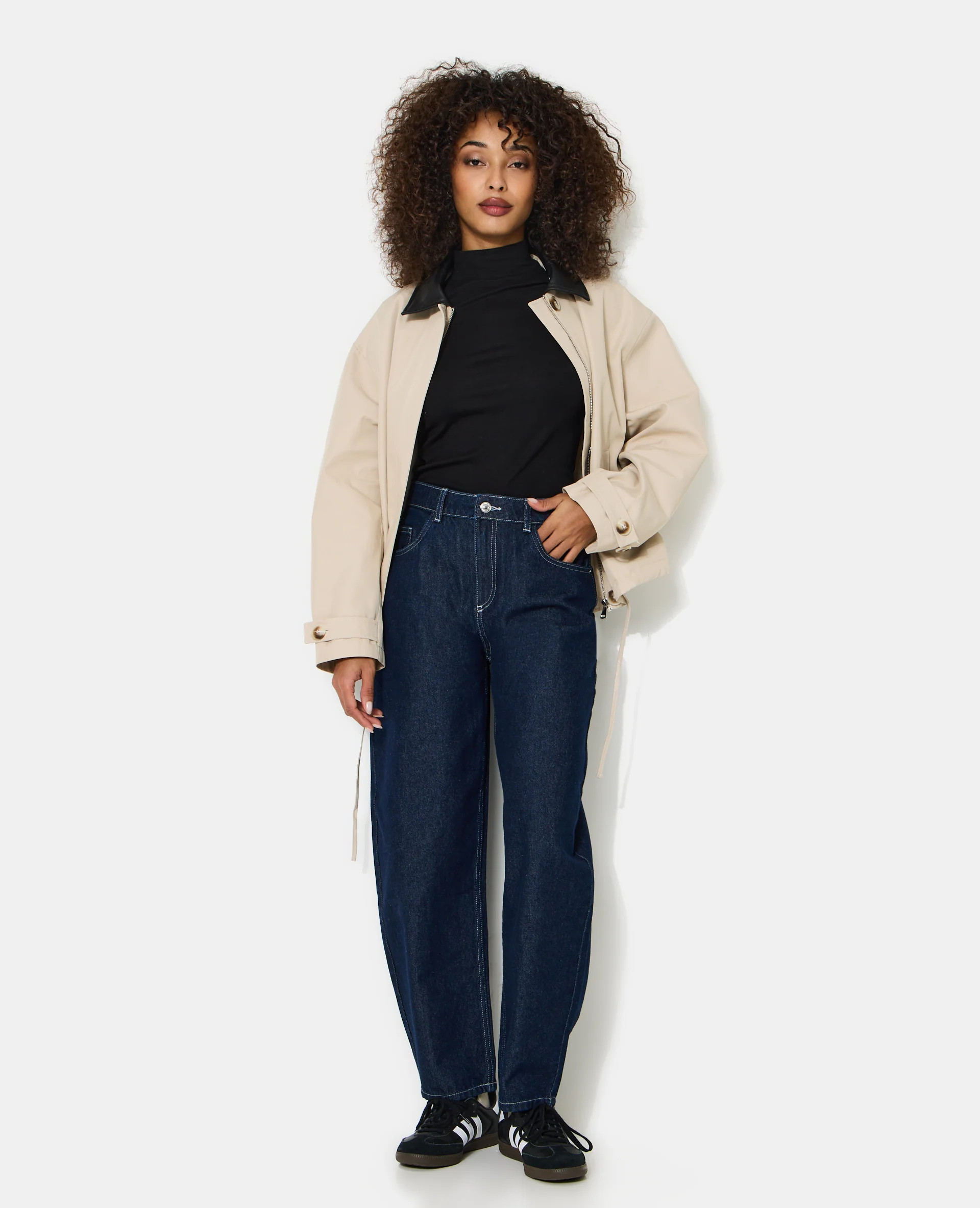 Veste col simili avec base resserrable - Image 3