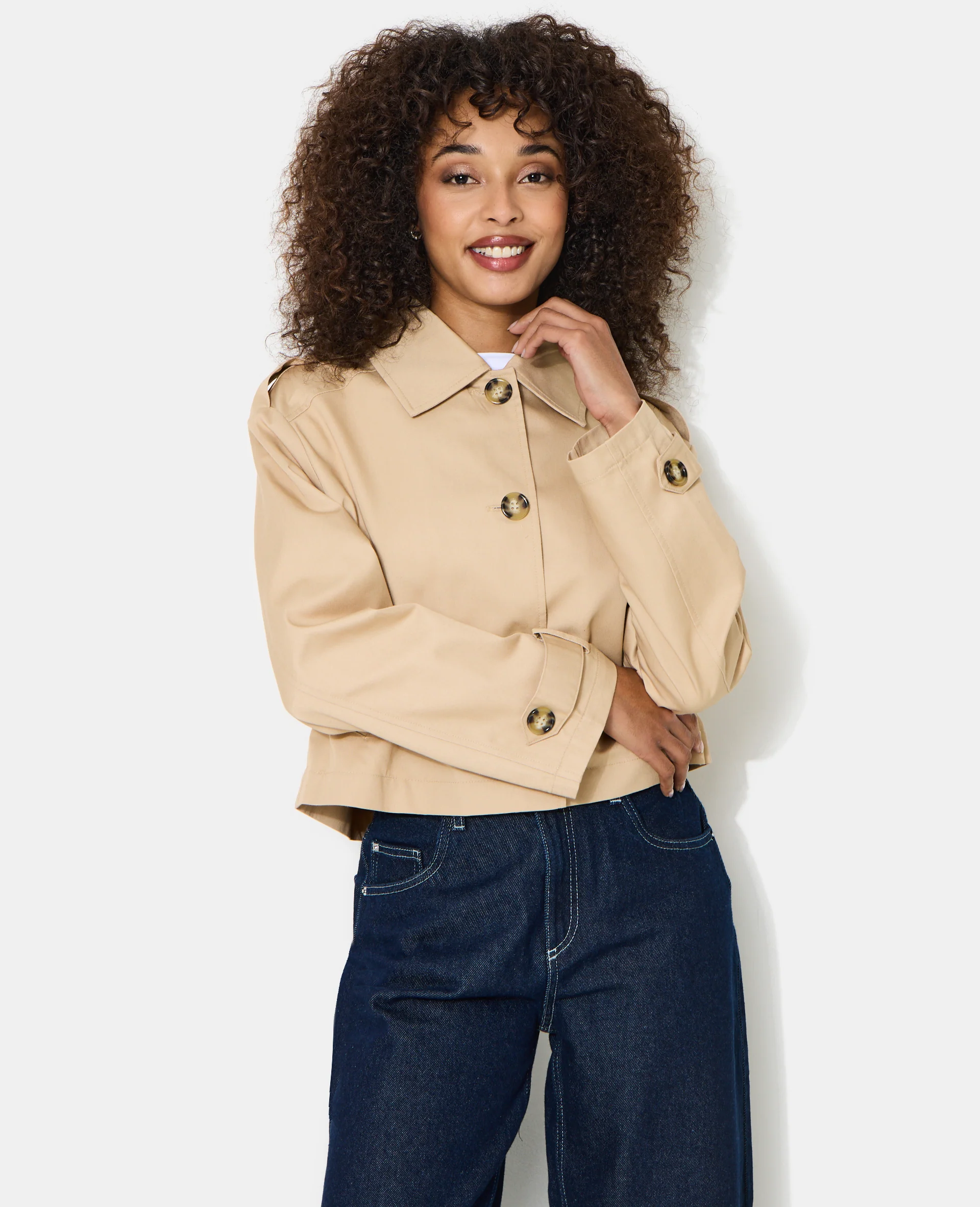 Veste courte façon trench - Image 5