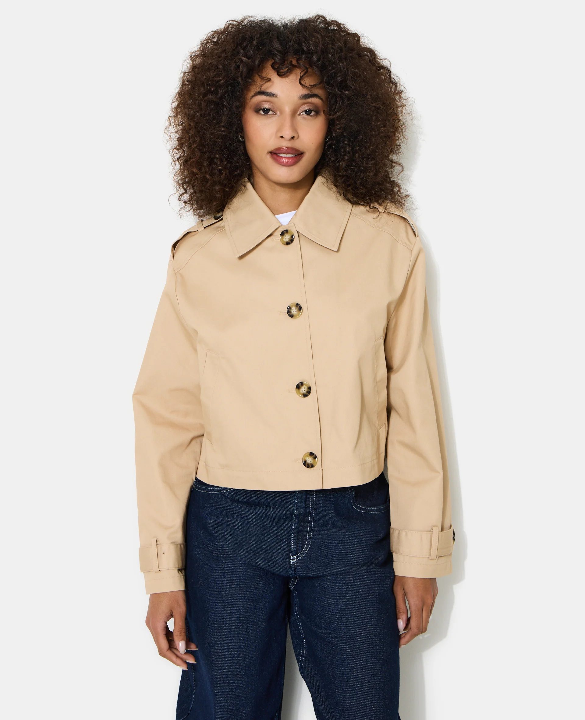 Veste courte façon trench - Image 7