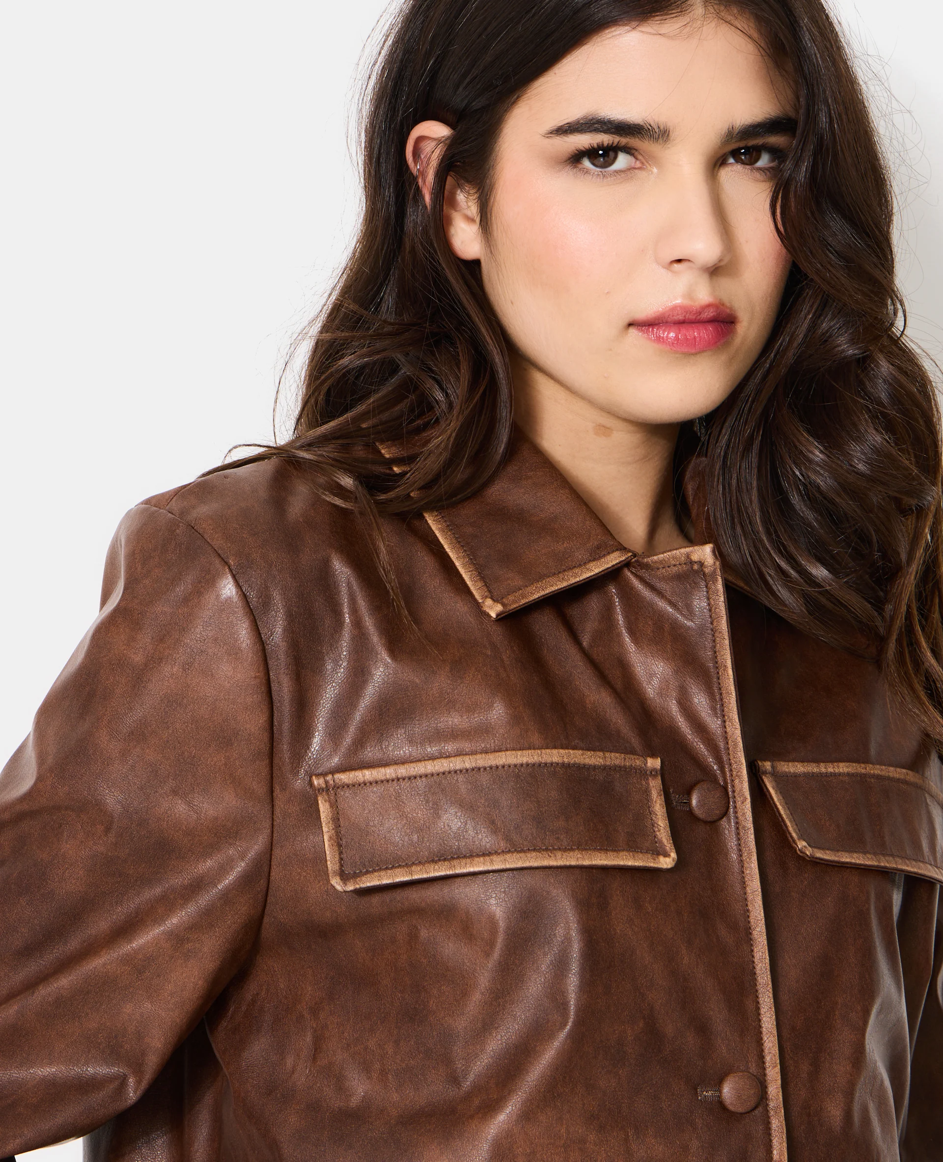 Veste droite en simili - Image 7