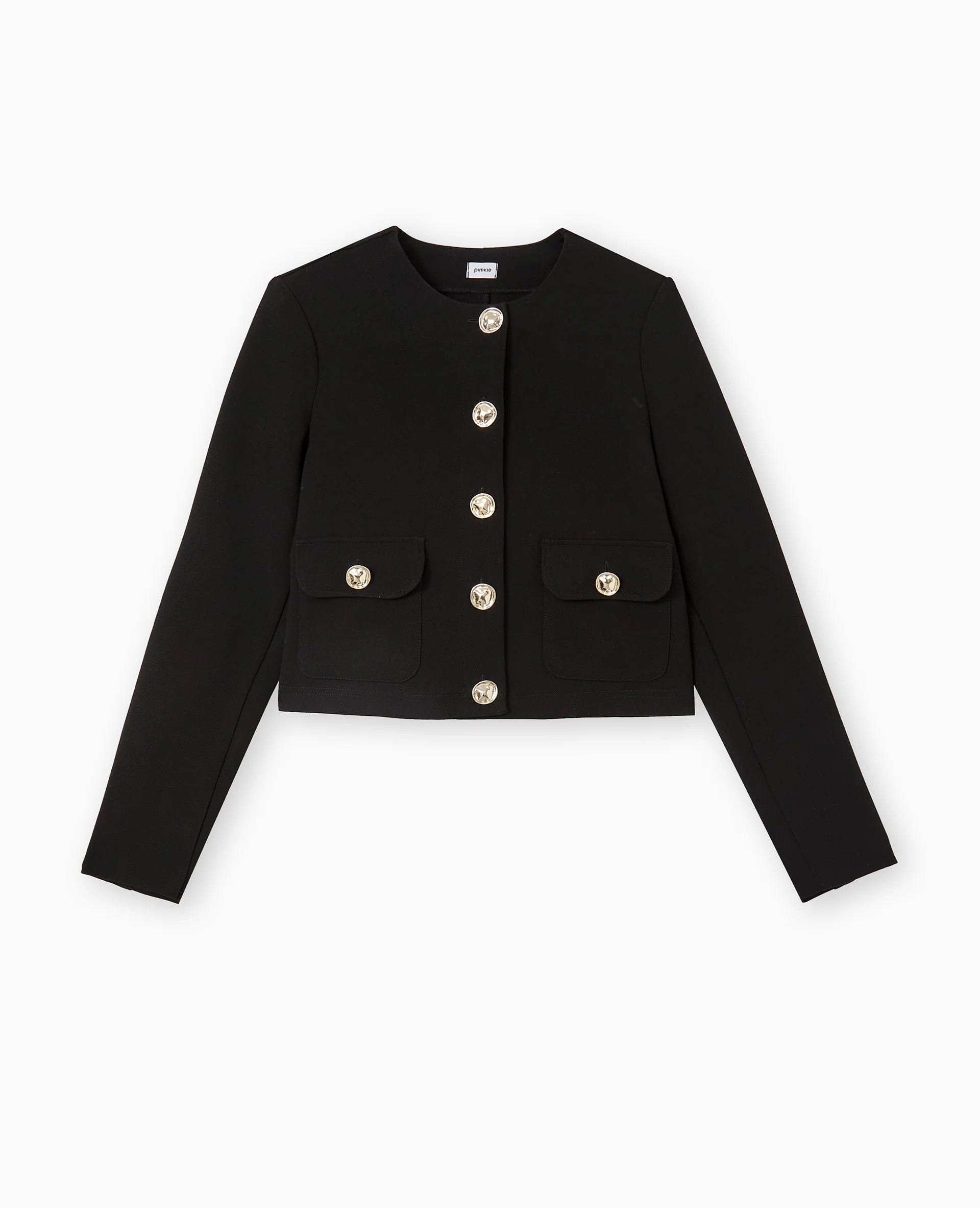 Veste droite et courte avec boutons fantaisie - Image 4