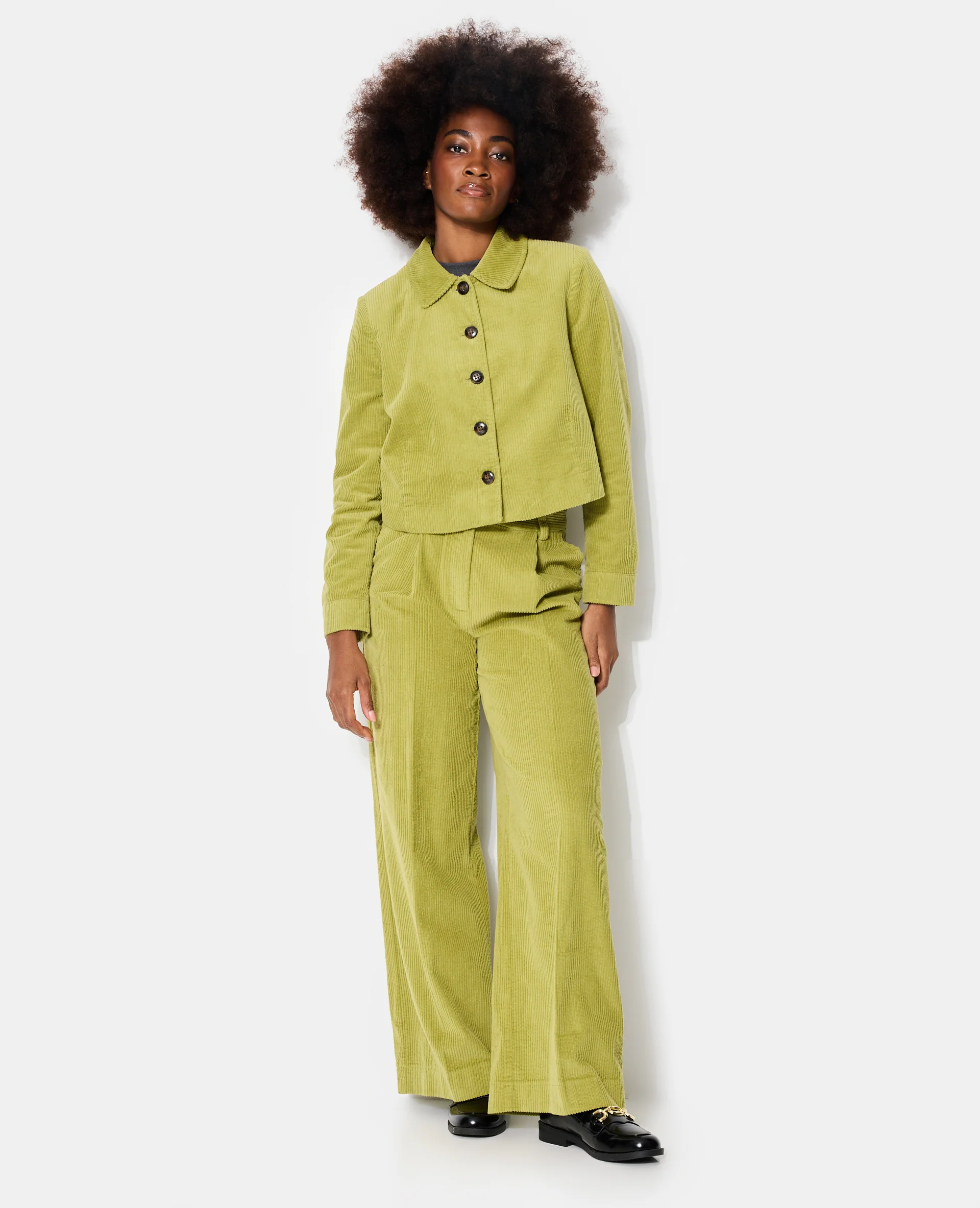 Veste droite et courte en velours - Image 3