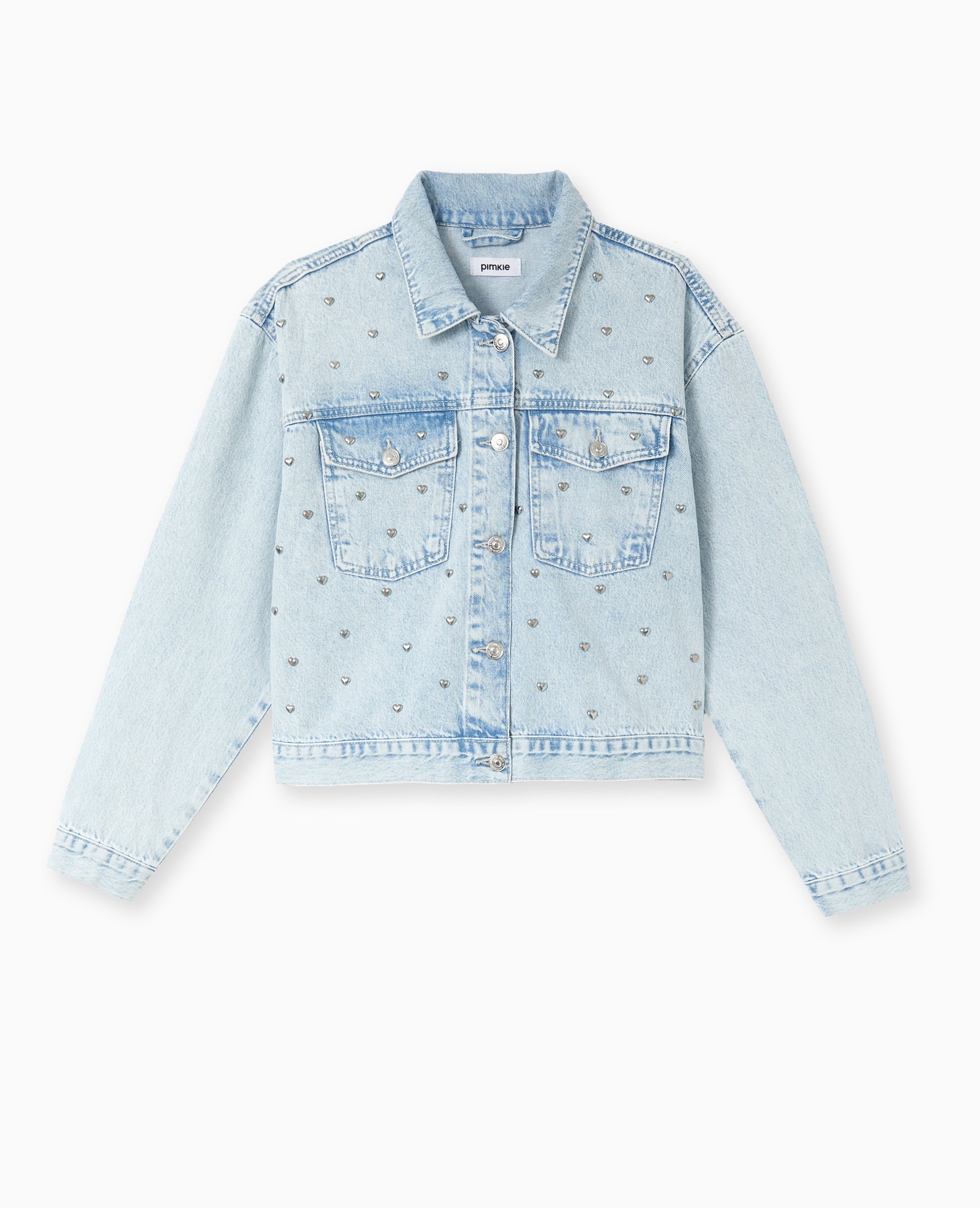 Veste en jean avec cœurs métalliques - Image 4