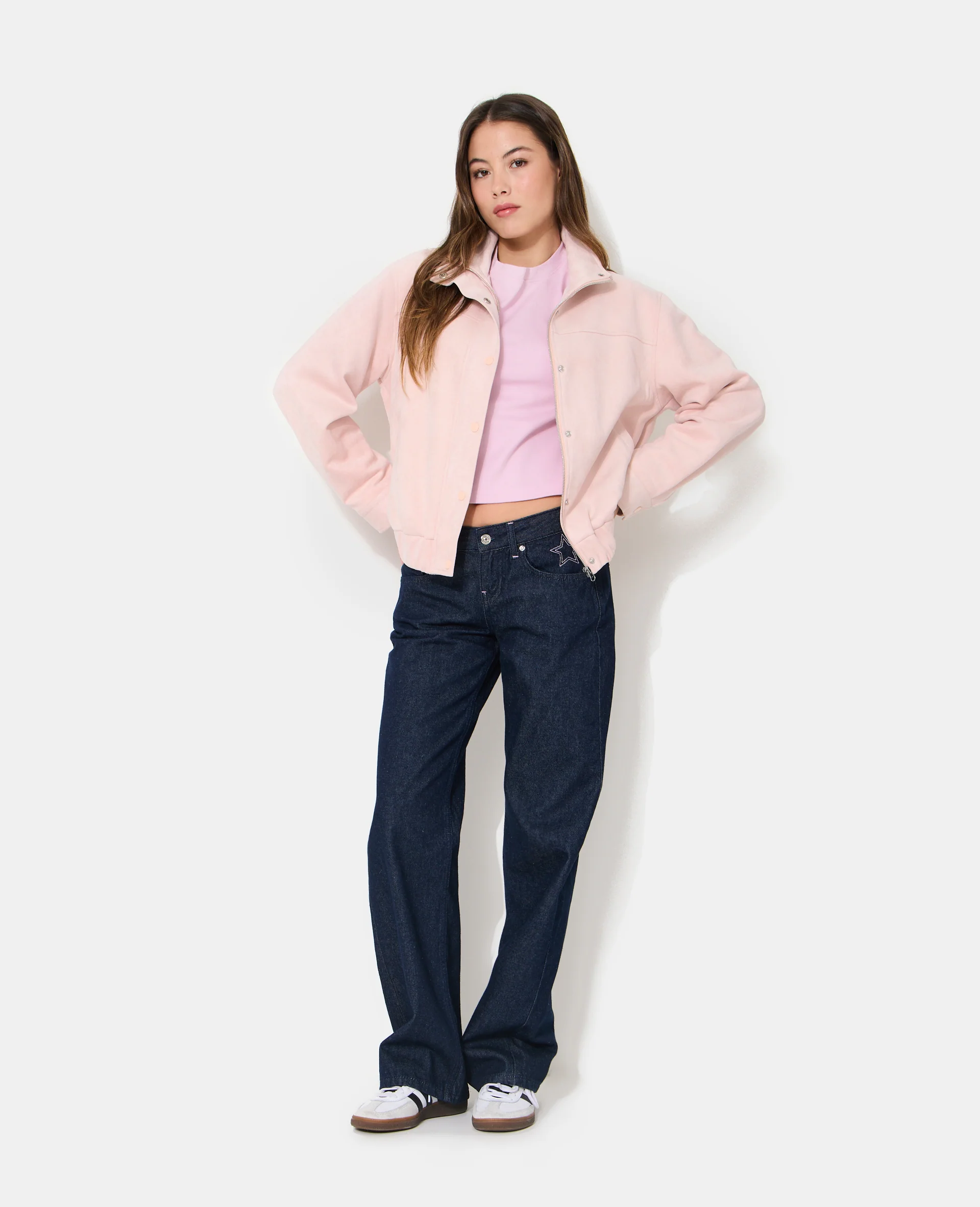 Veste en suédine col montant - Image 3