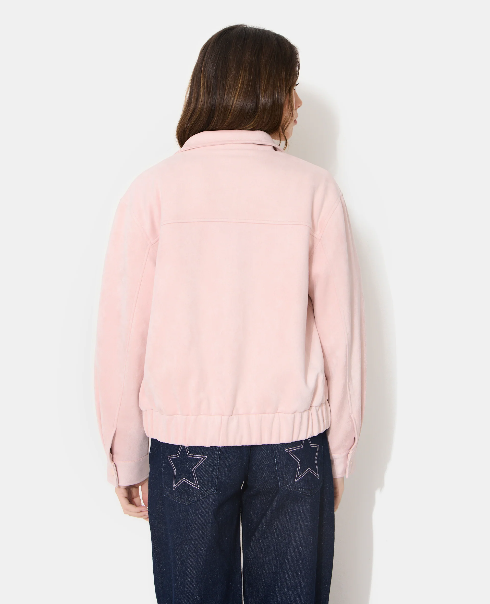 Veste en suédine col montant - Image 6