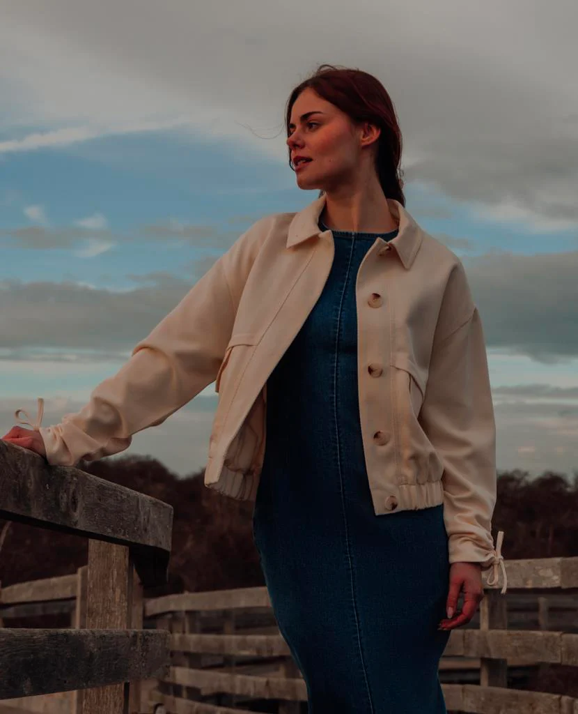 Veste légère en tissu texturé