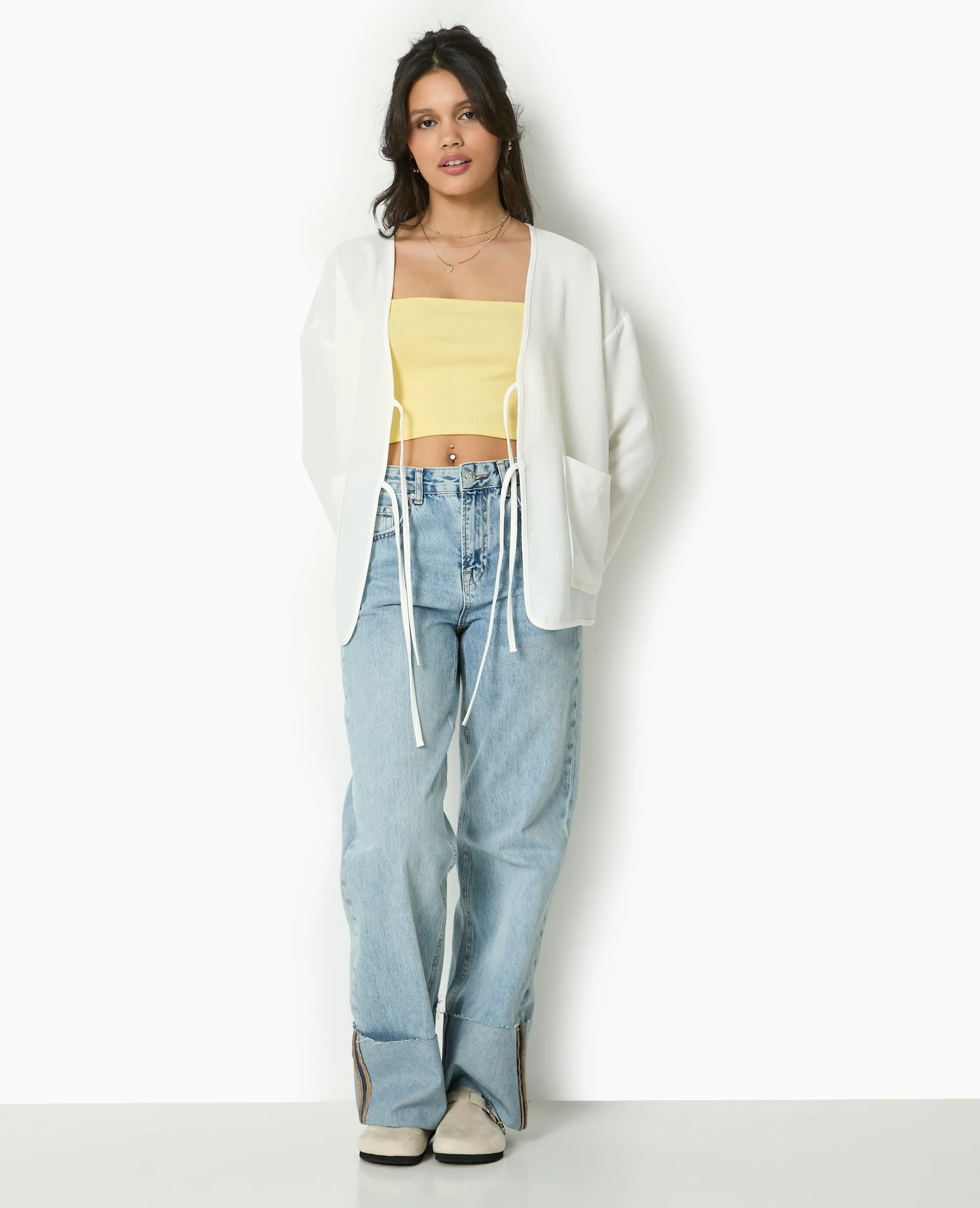 Veste légère et droite avec nouettes - Image 2