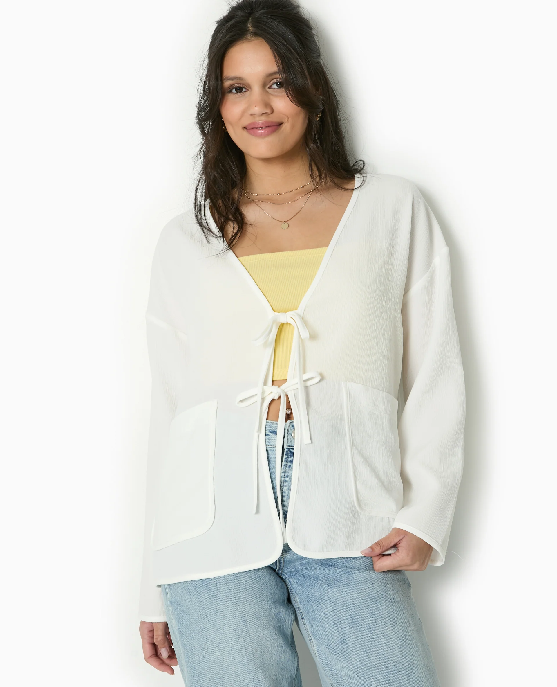 Veste légère et droite avec nouettes - Image 5