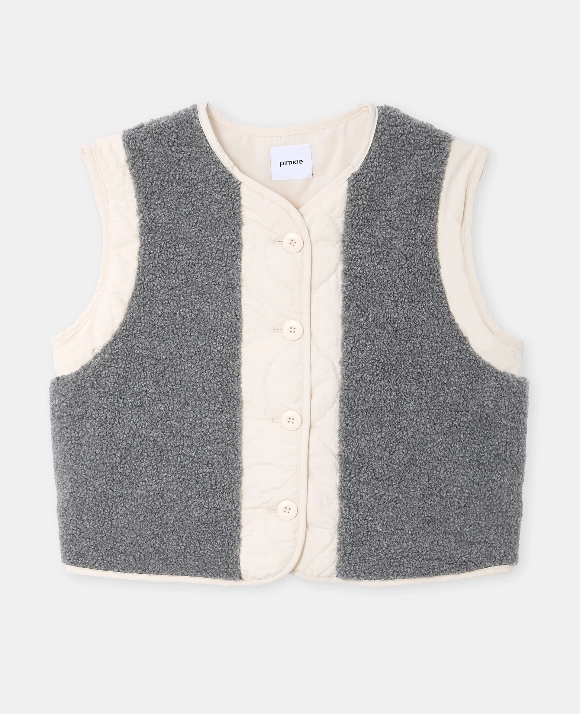 Veste sans manches avec empiècements sherpa - Image 4