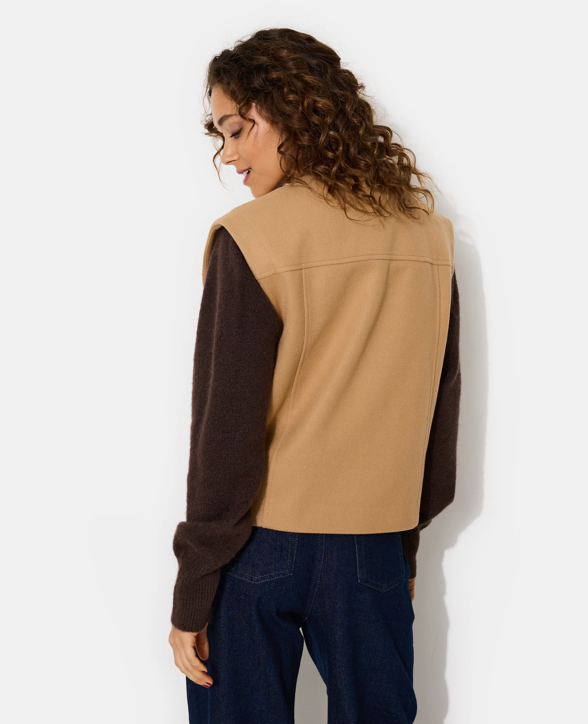Veste sans manches effet drap de laine - Image 6