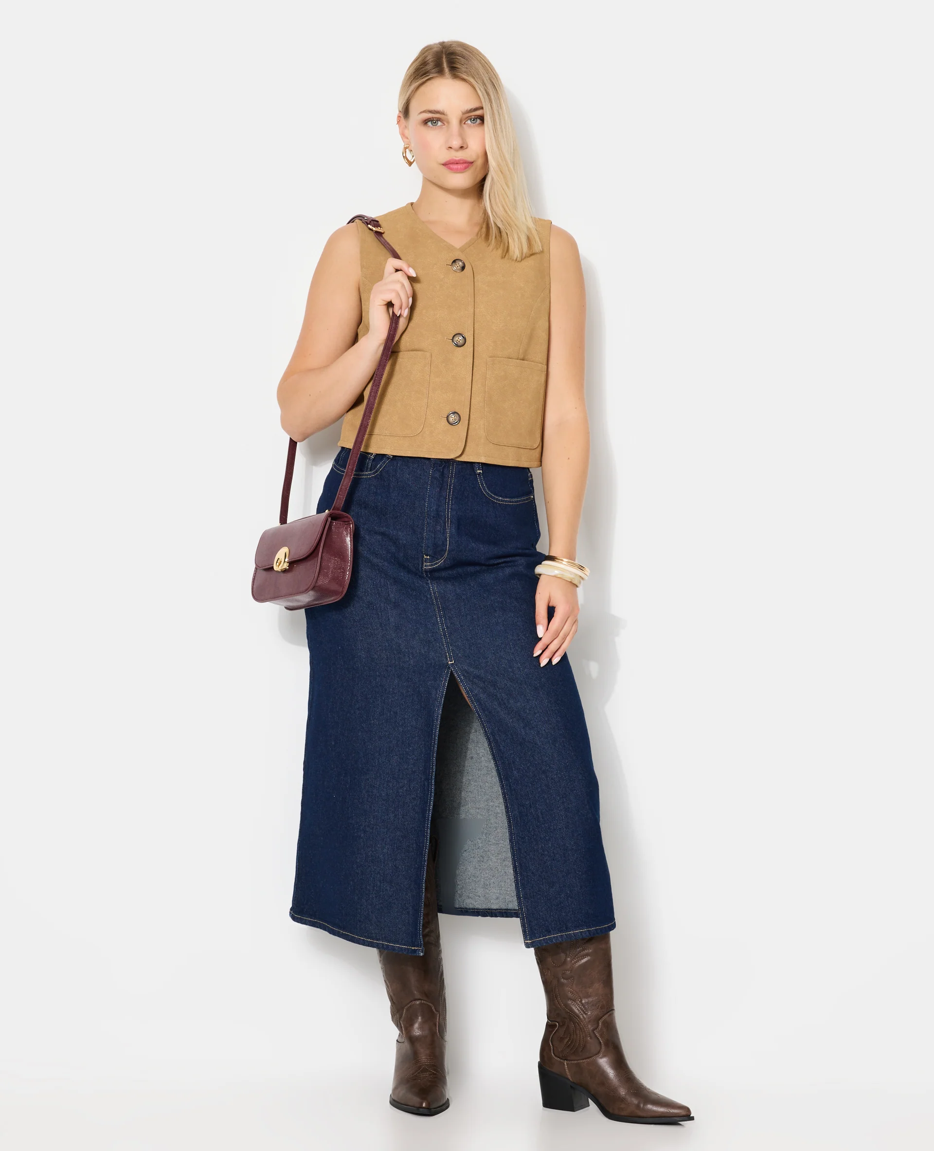 Veste sans manches en suédine - Image 3