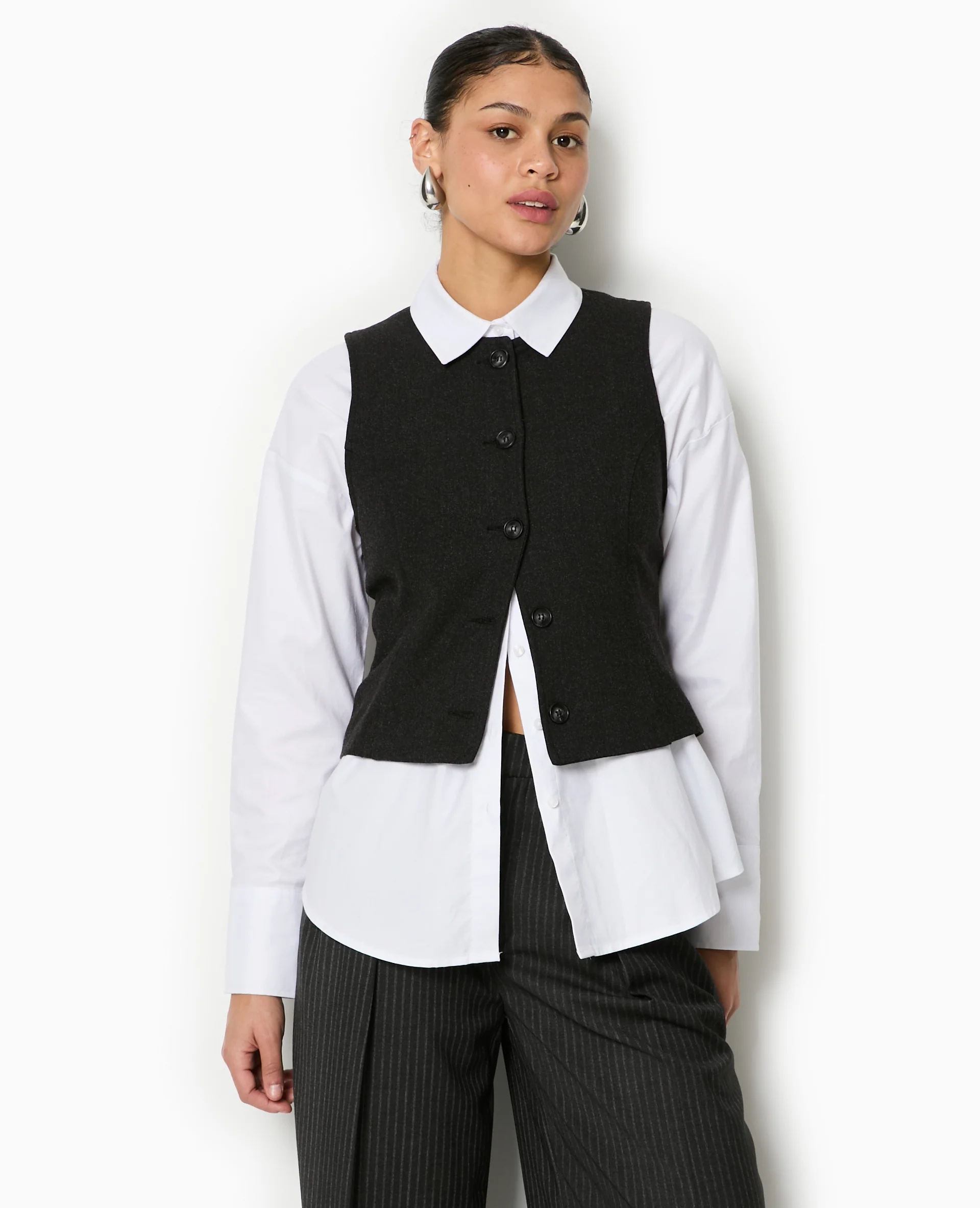 Veste sans manches façon gilet de barman - Image 5