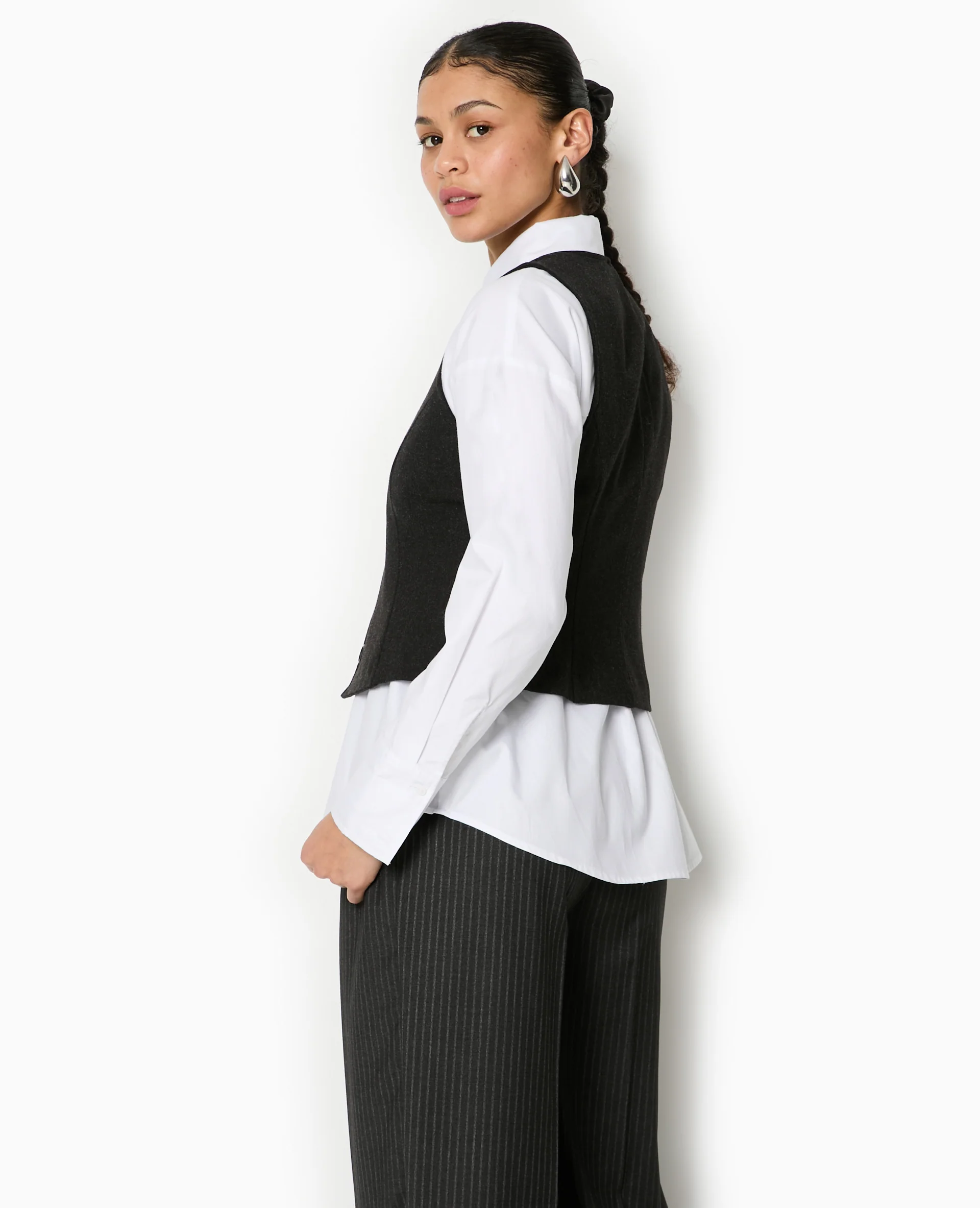 Veste sans manches façon gilet de barman - Image 6