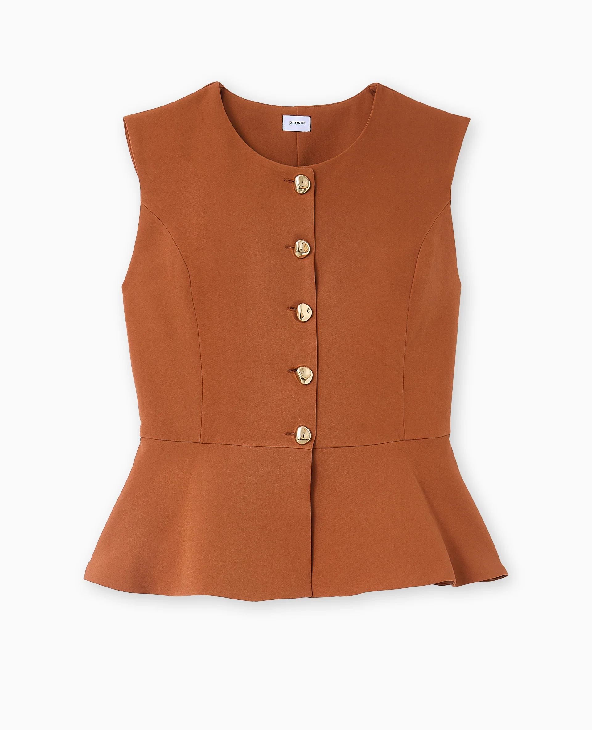 Veste sans manches peplum avec boutons fantaisie - Image 4